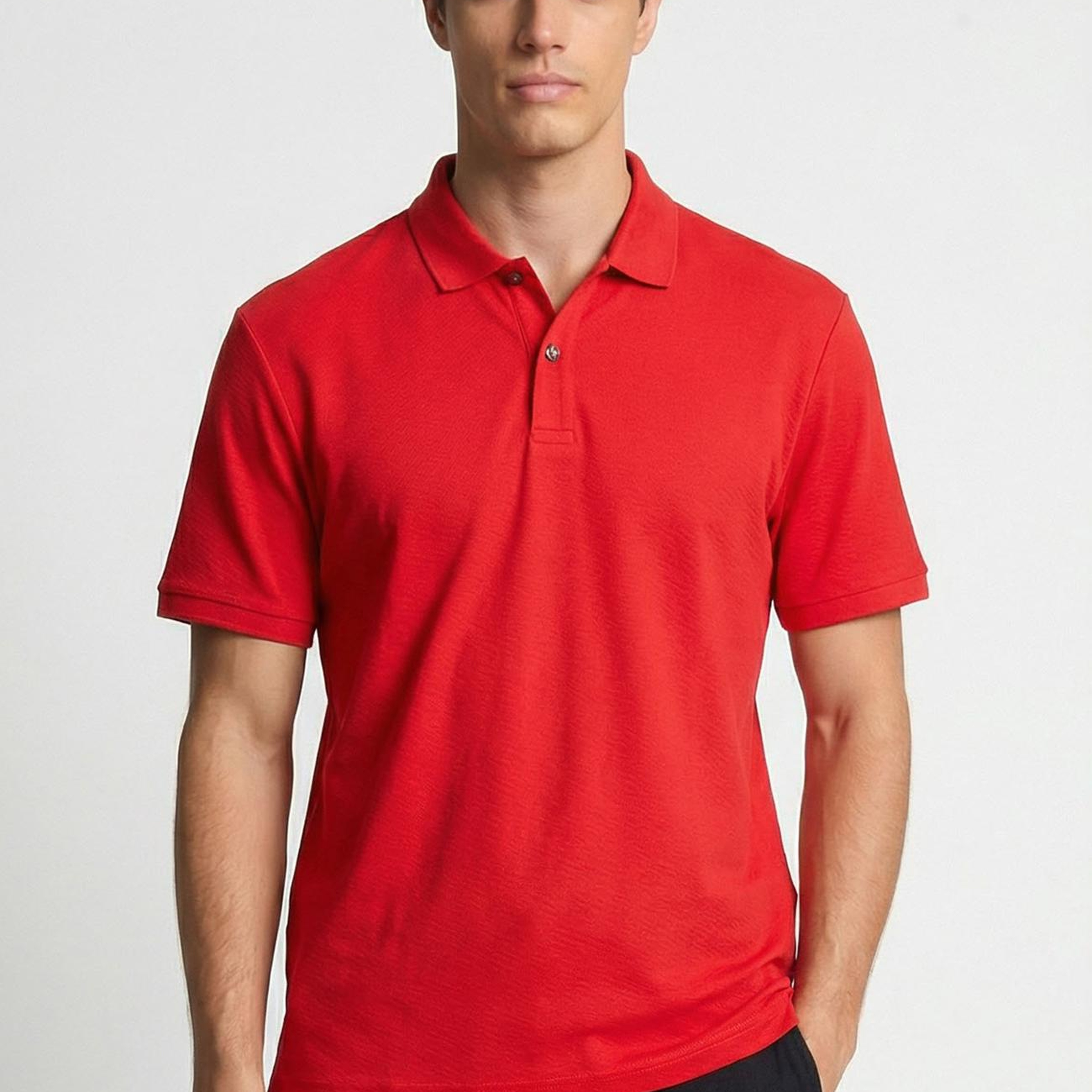 Network Erkek Kırmızı Polo Yaka Pike T-shirt