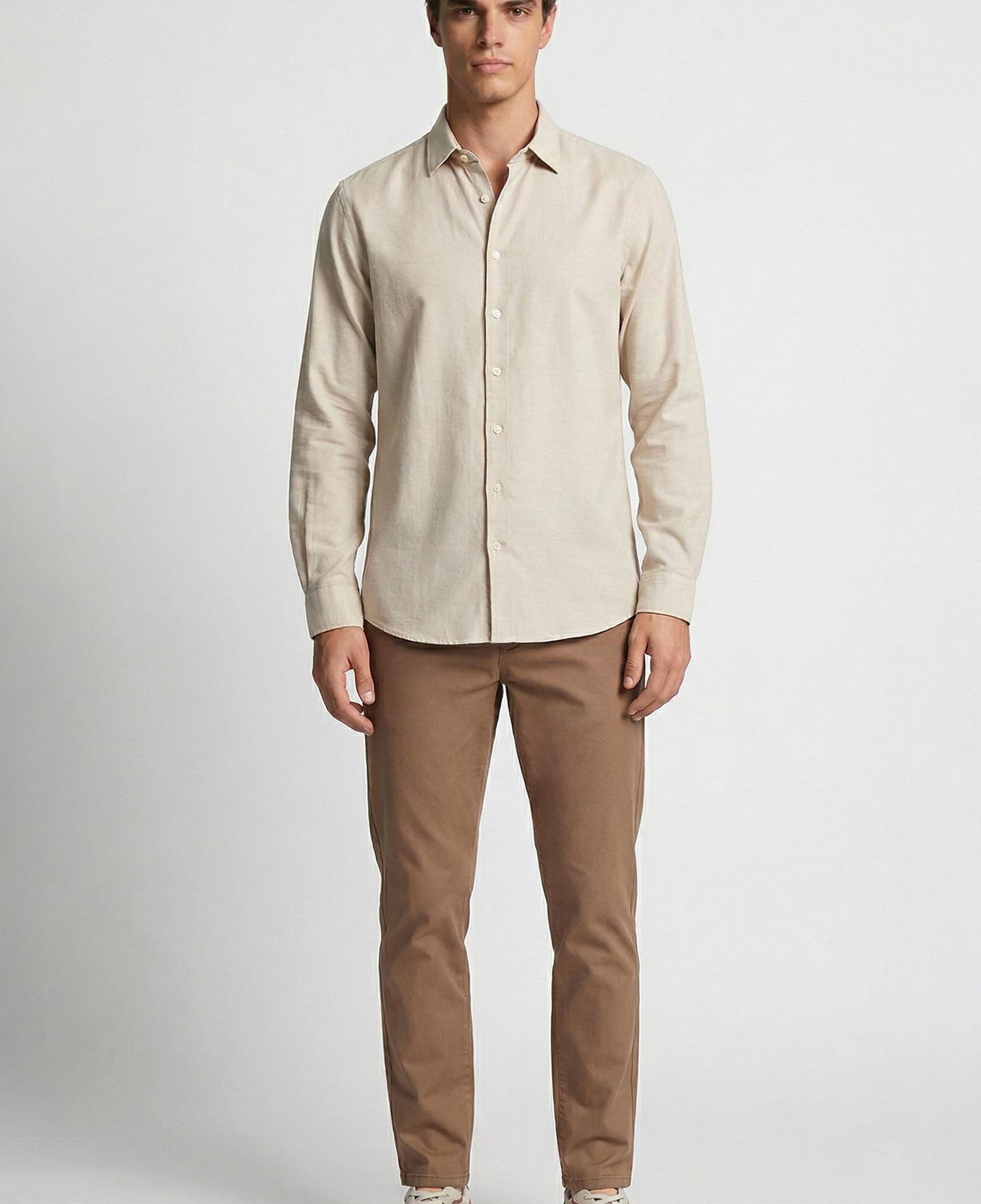 Network Erkek Vizon Slim Fit Diyagonal Chino Pantolon