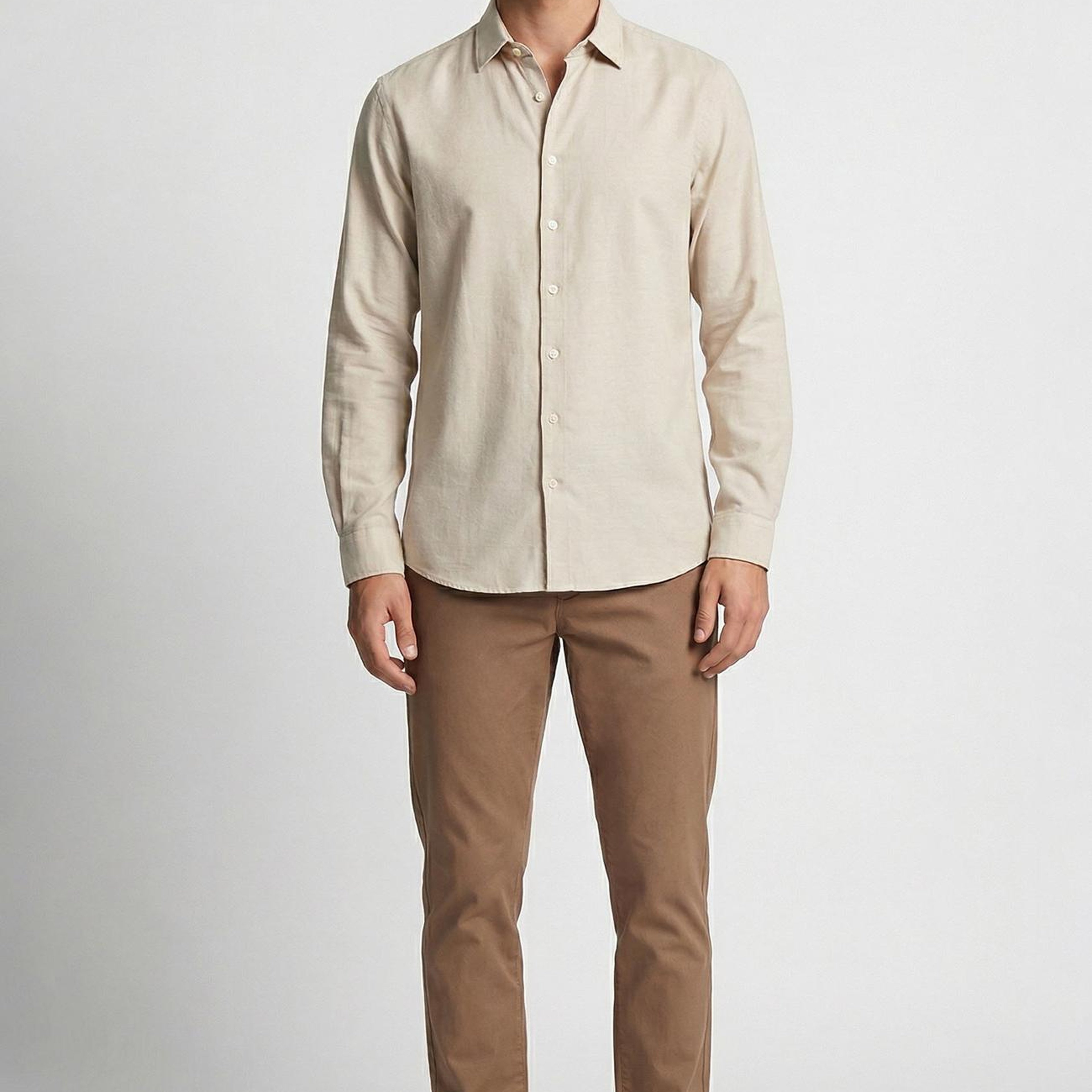 Network Erkek Vizon Slim Fit Diyagonal Chino Pantolon