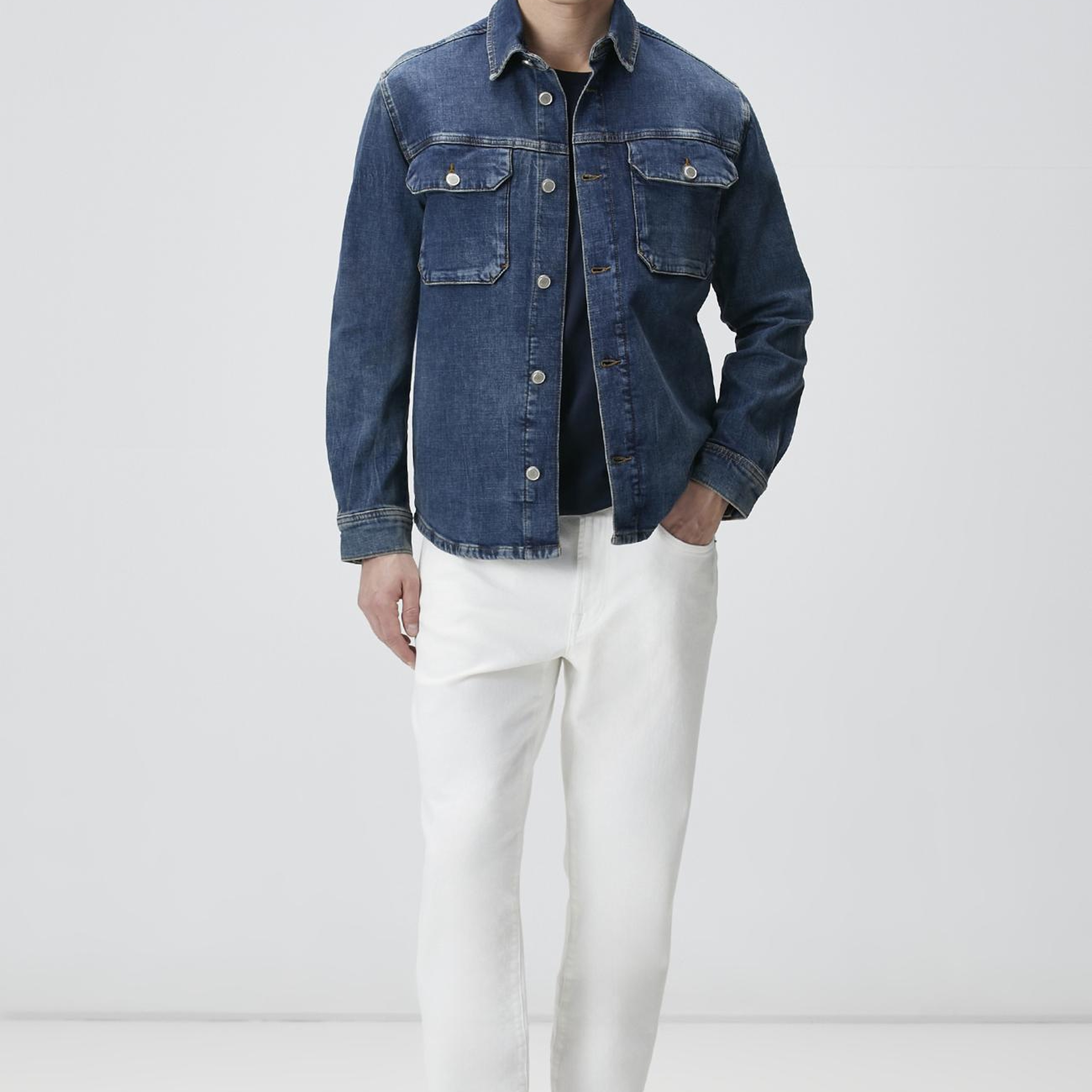 Network Erkek Mavi Denim Gömlek