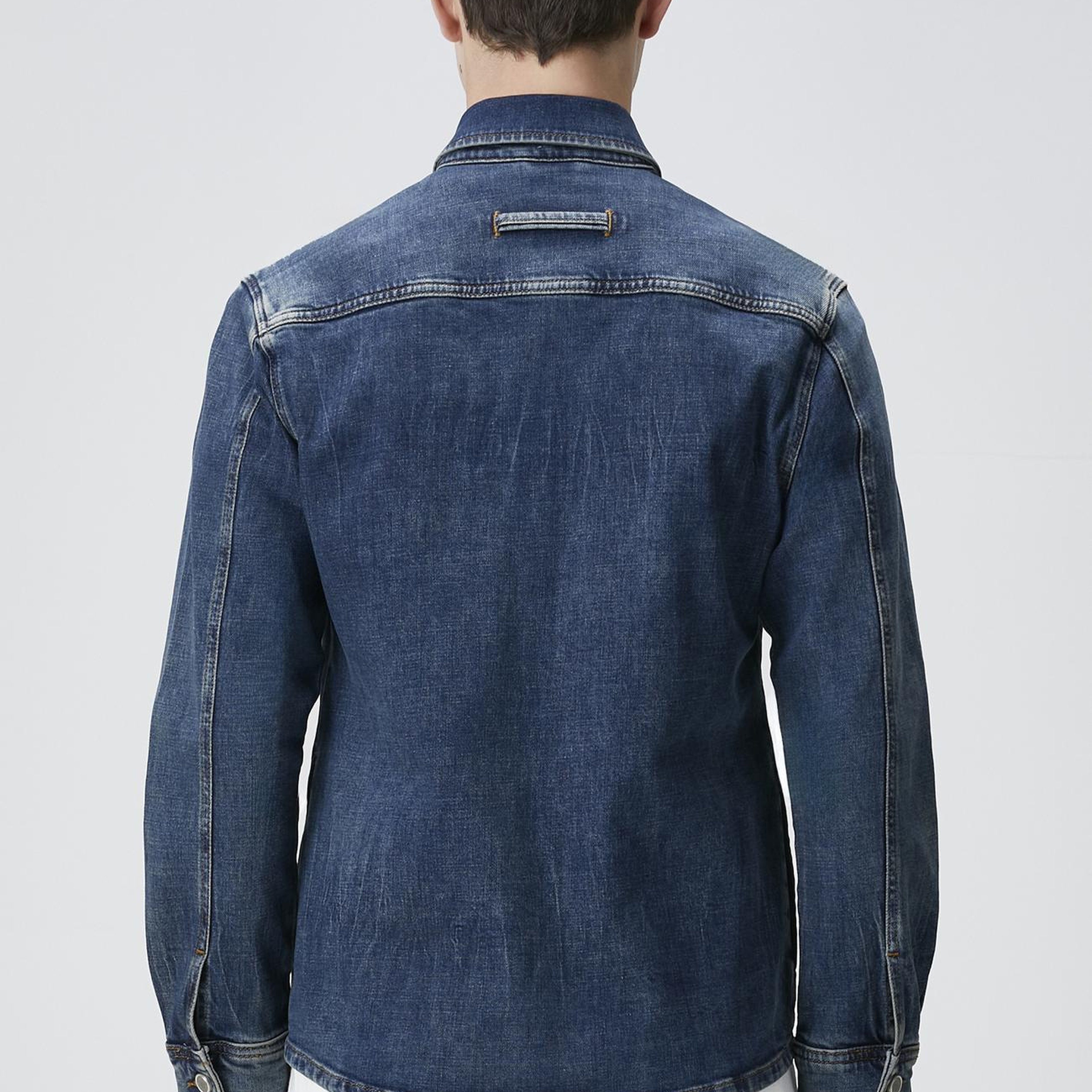 Network Erkek Mavi Denim Gömlek
