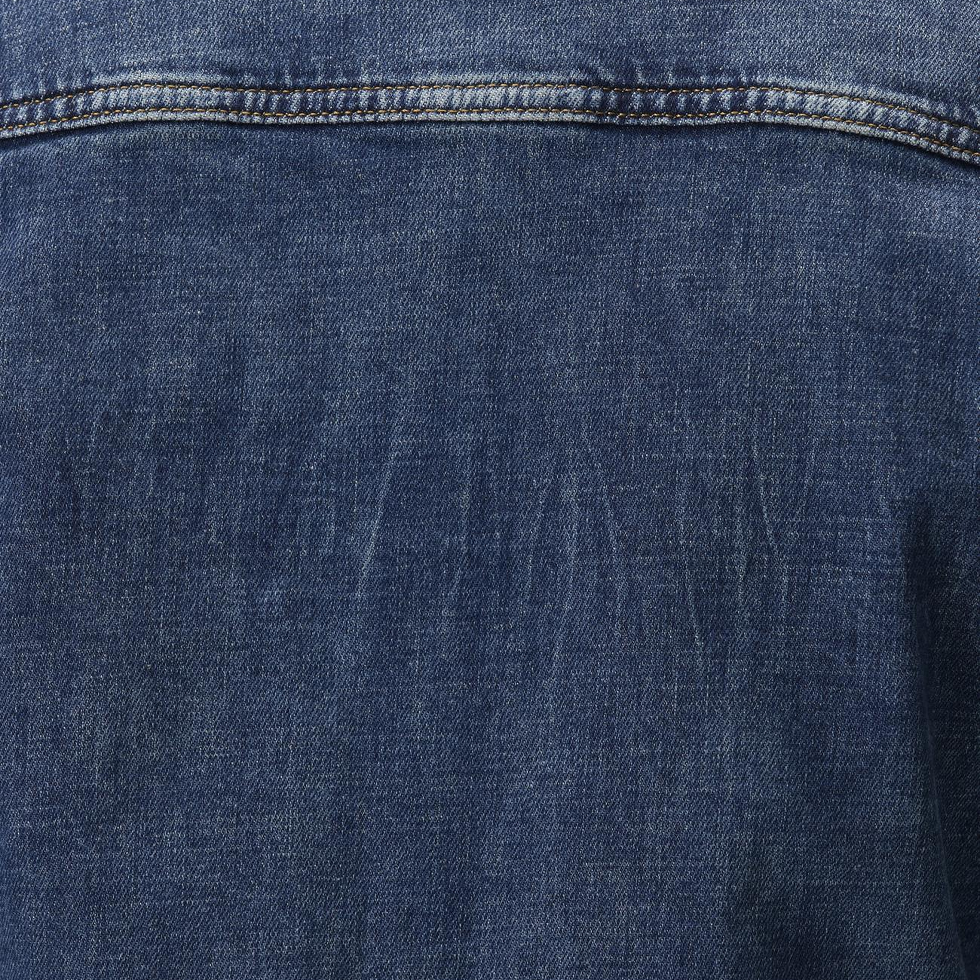 Network Erkek Mavi Denim Gömlek