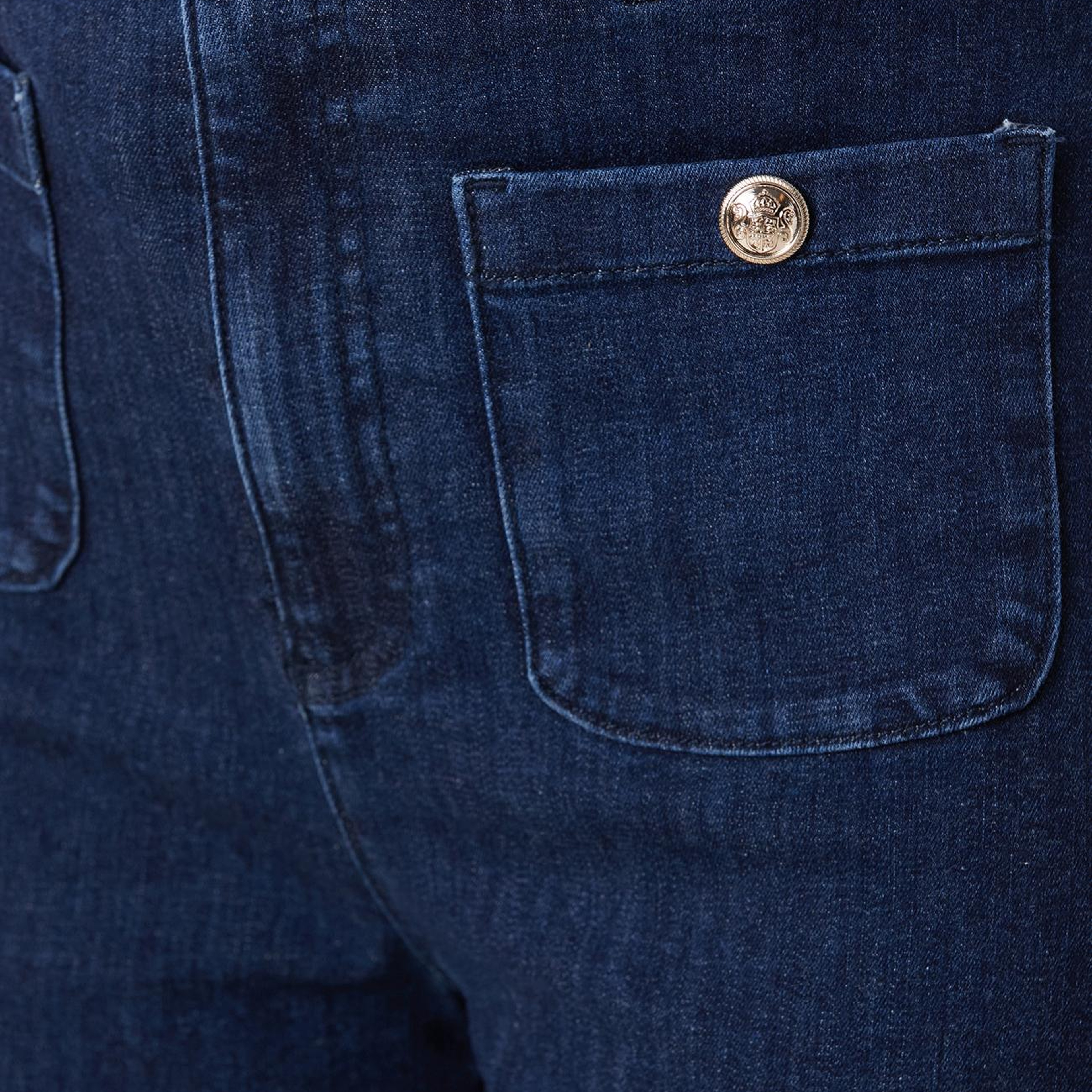 Network Kadın İndigo Cep Detaylı Denim Şort