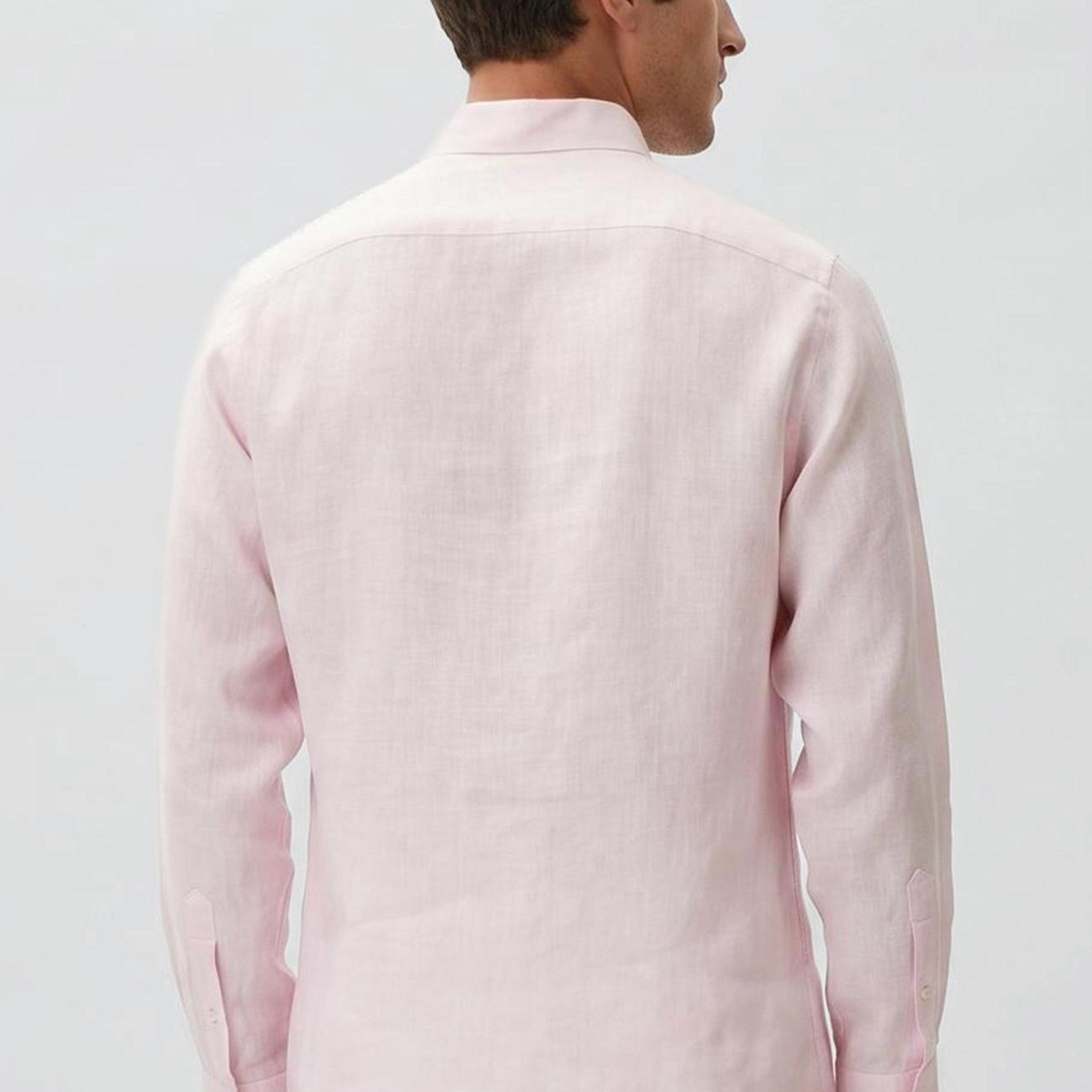 Network Erkek Pembe Keten Gömlek