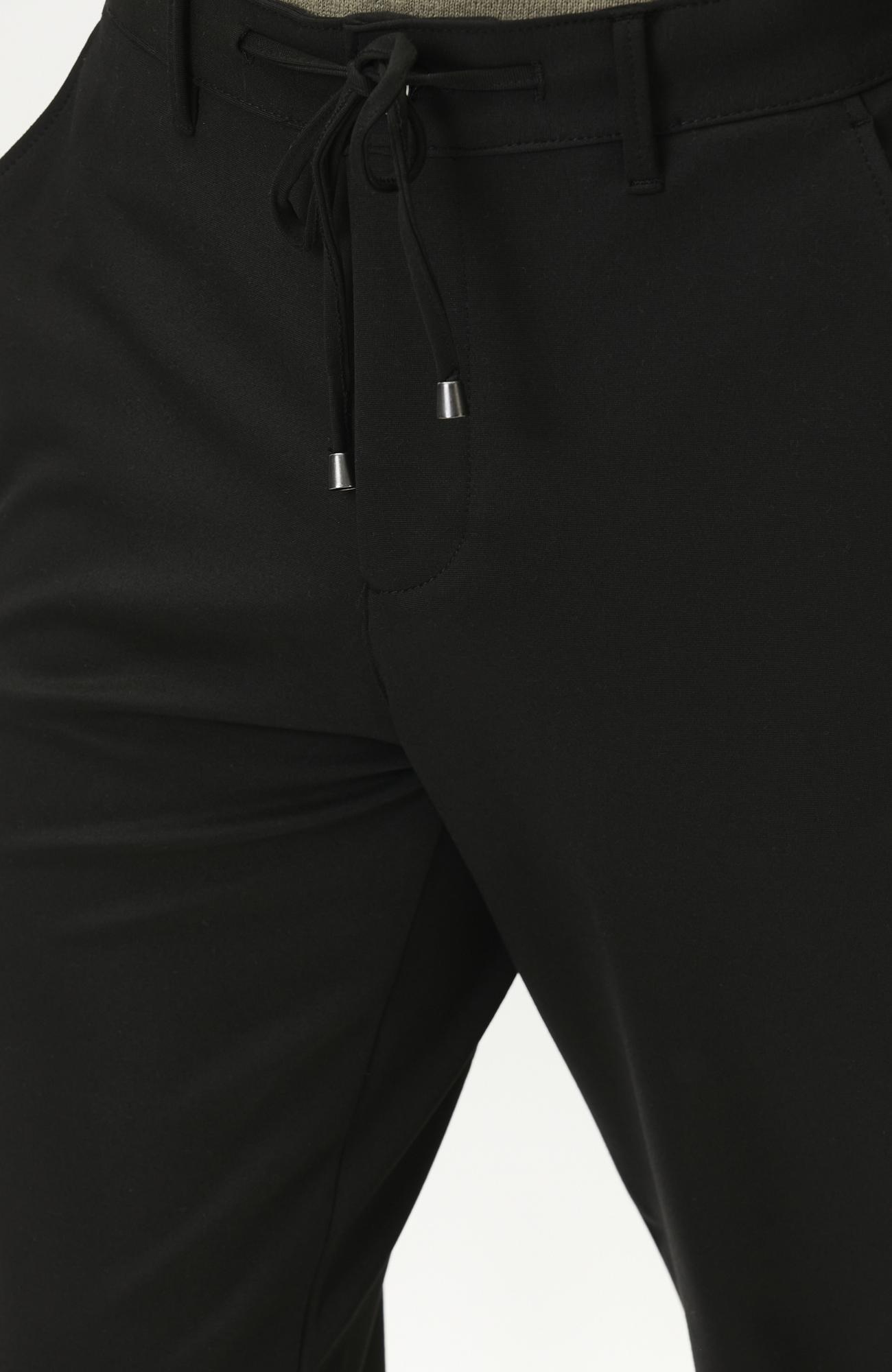 Network Erkek Siyah Duble Paça Ütü İzli Örme Jogger Pantolon