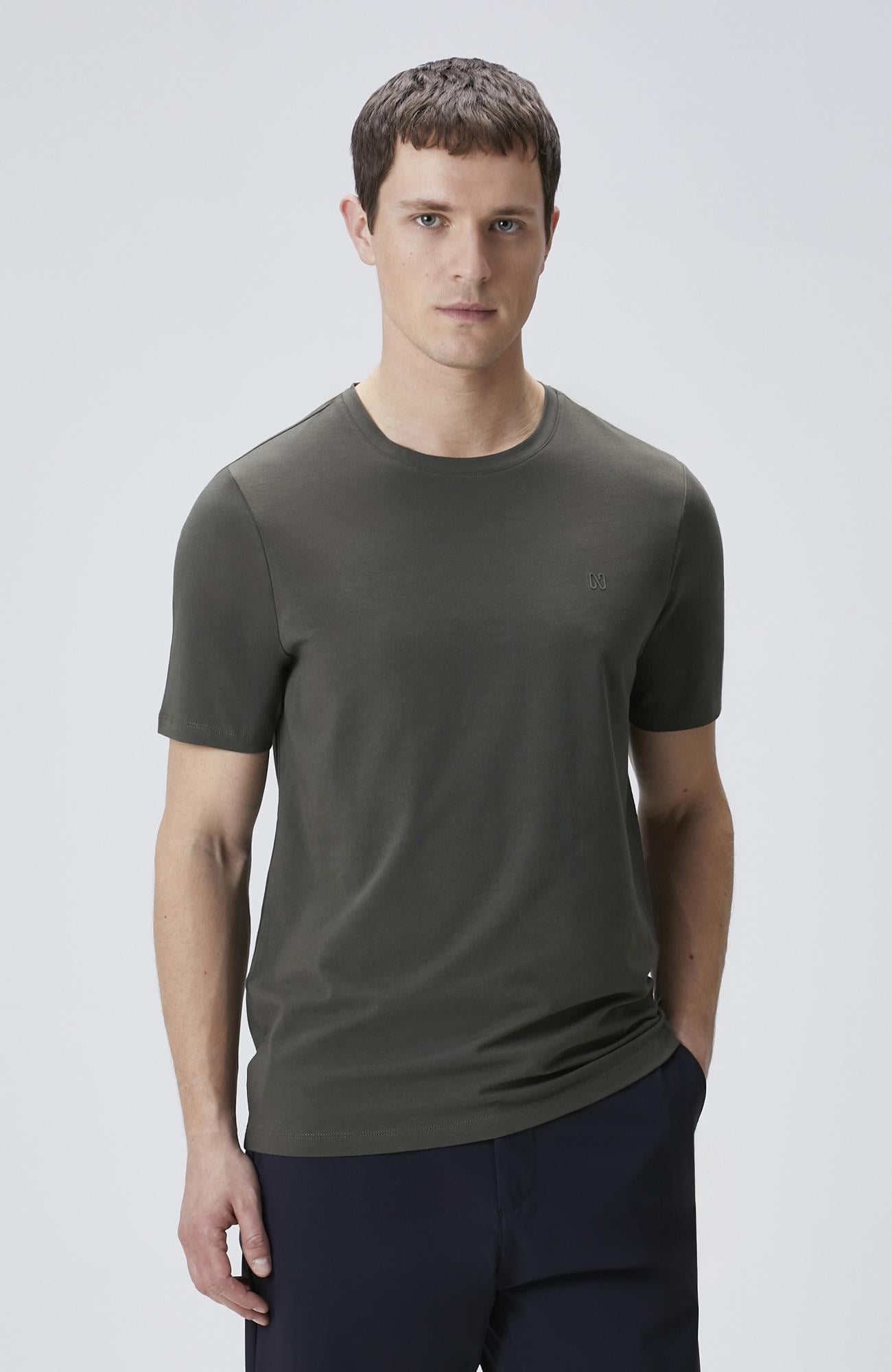 Network Erkek Haki Basic T-shirt