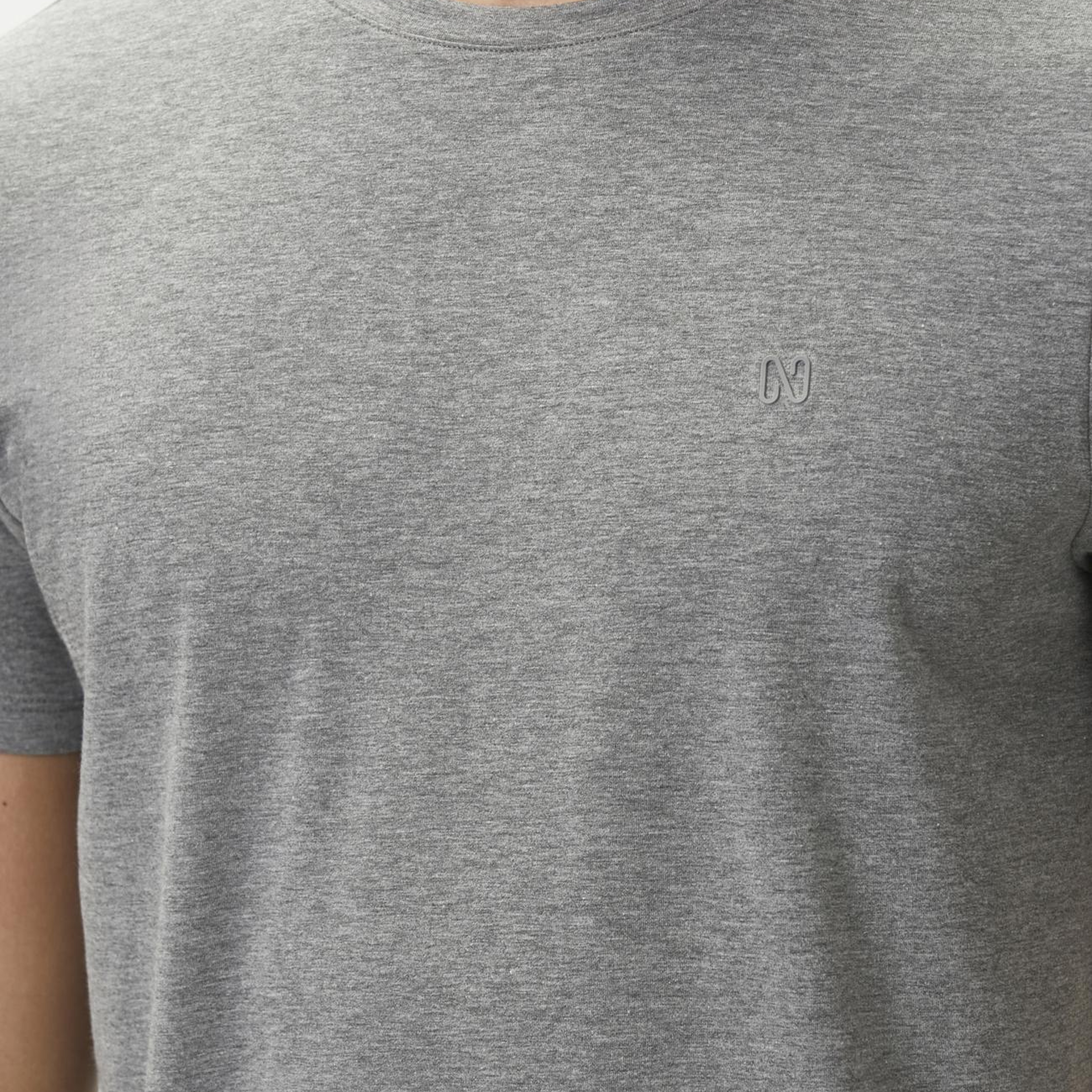 Network Erkek Gri Melanj Basic T-shirt