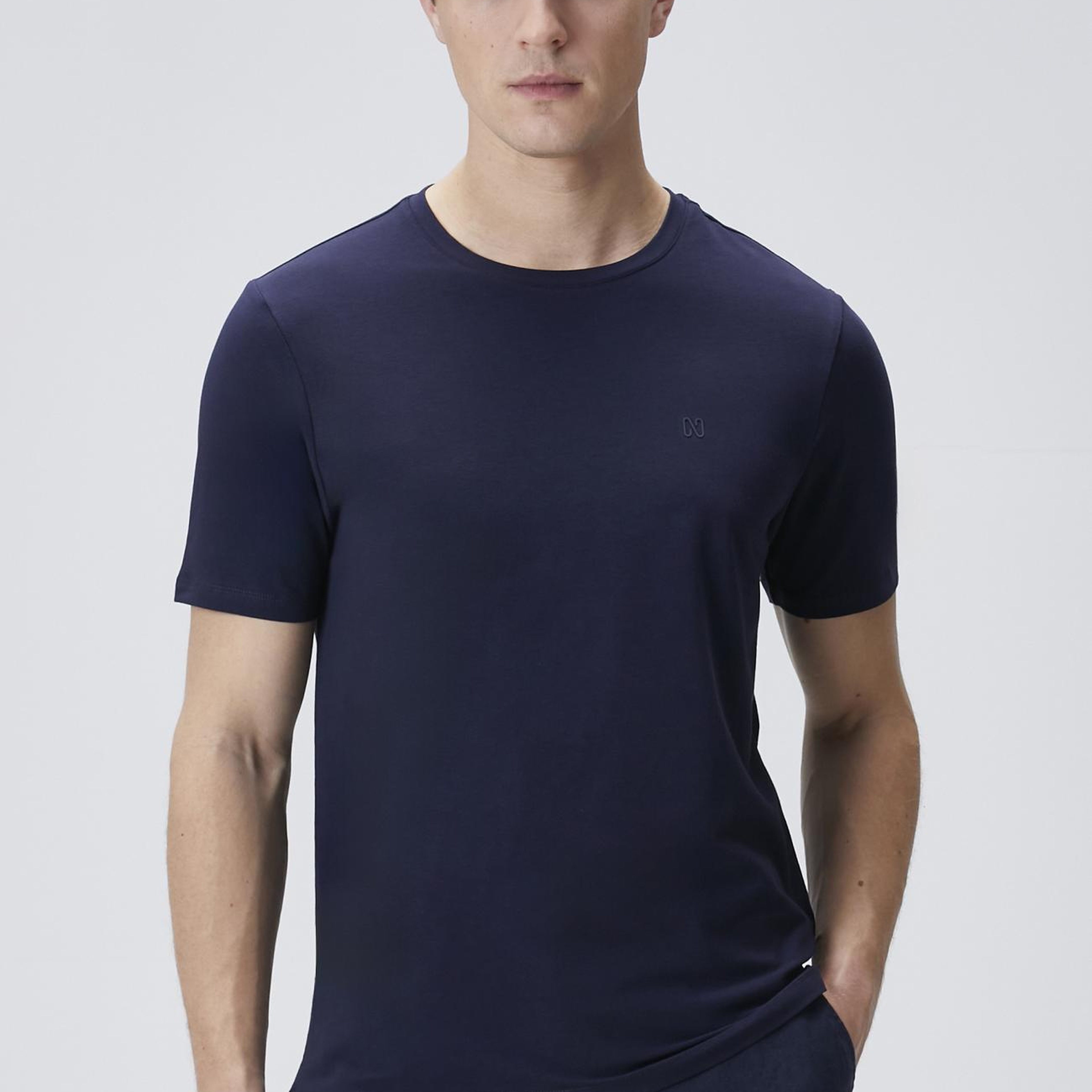 Network Erkek Lacivert Basic T-shirt