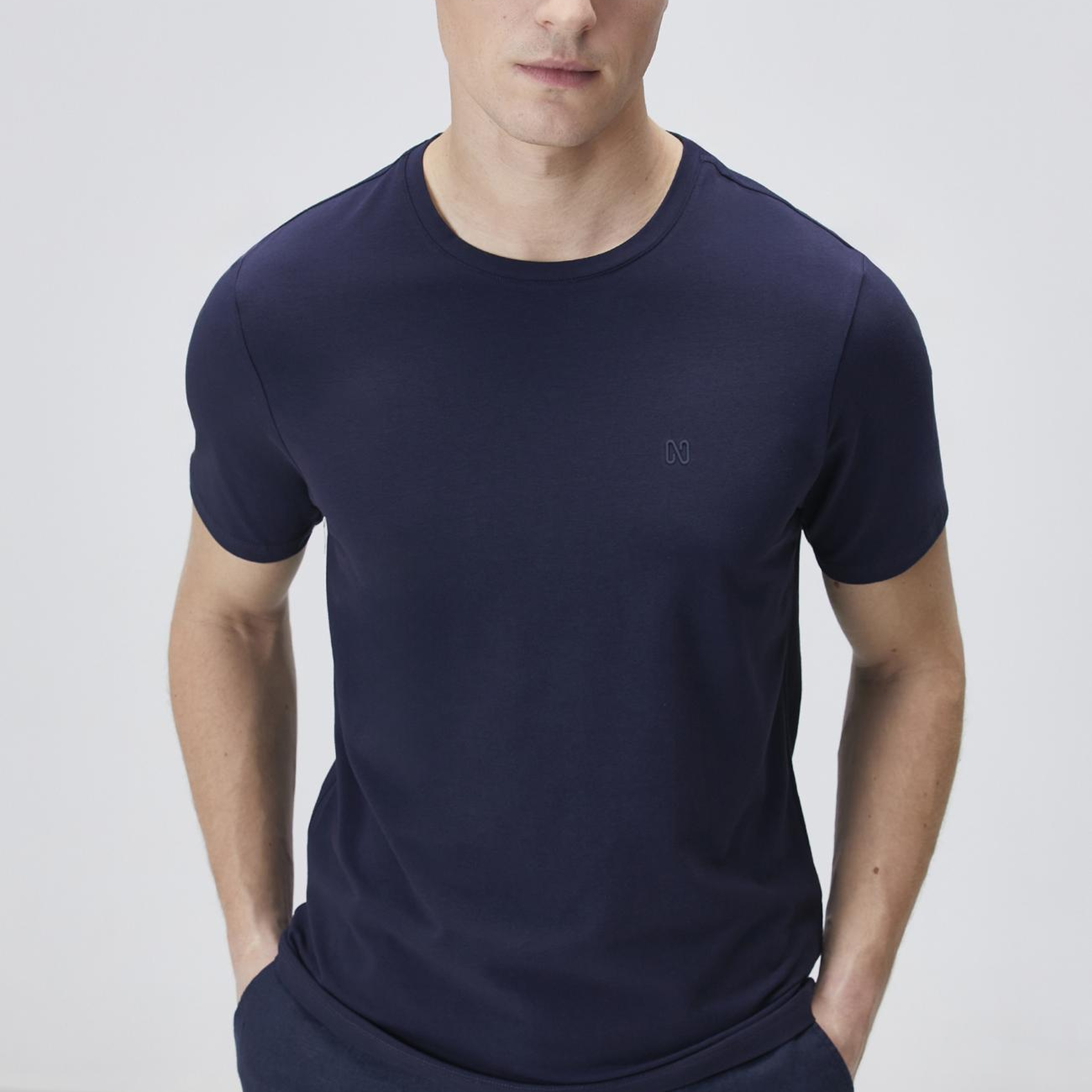 Network Erkek Lacivert Basic T-shirt