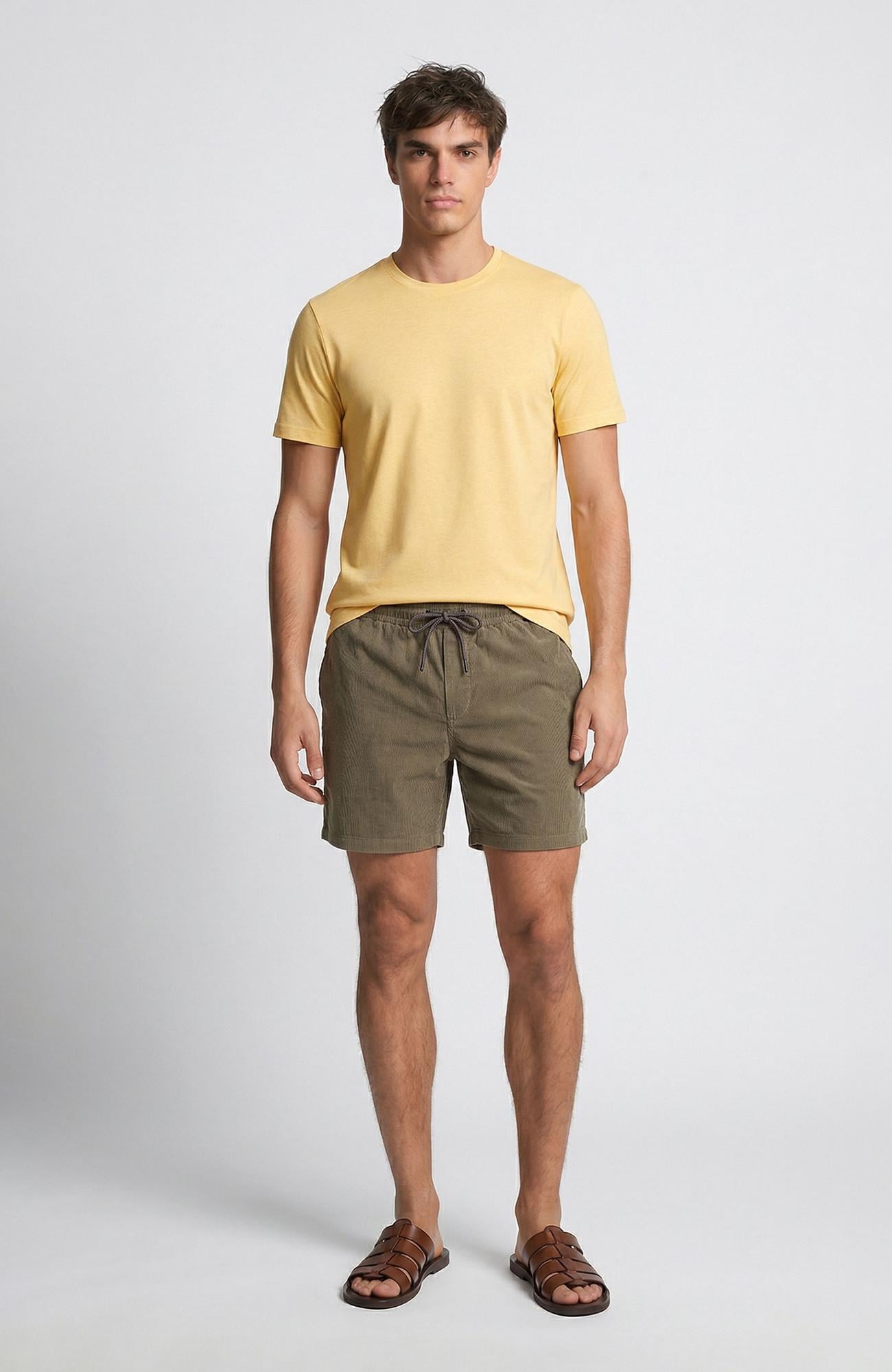 Network Erkek Sarı Basic T-shirt