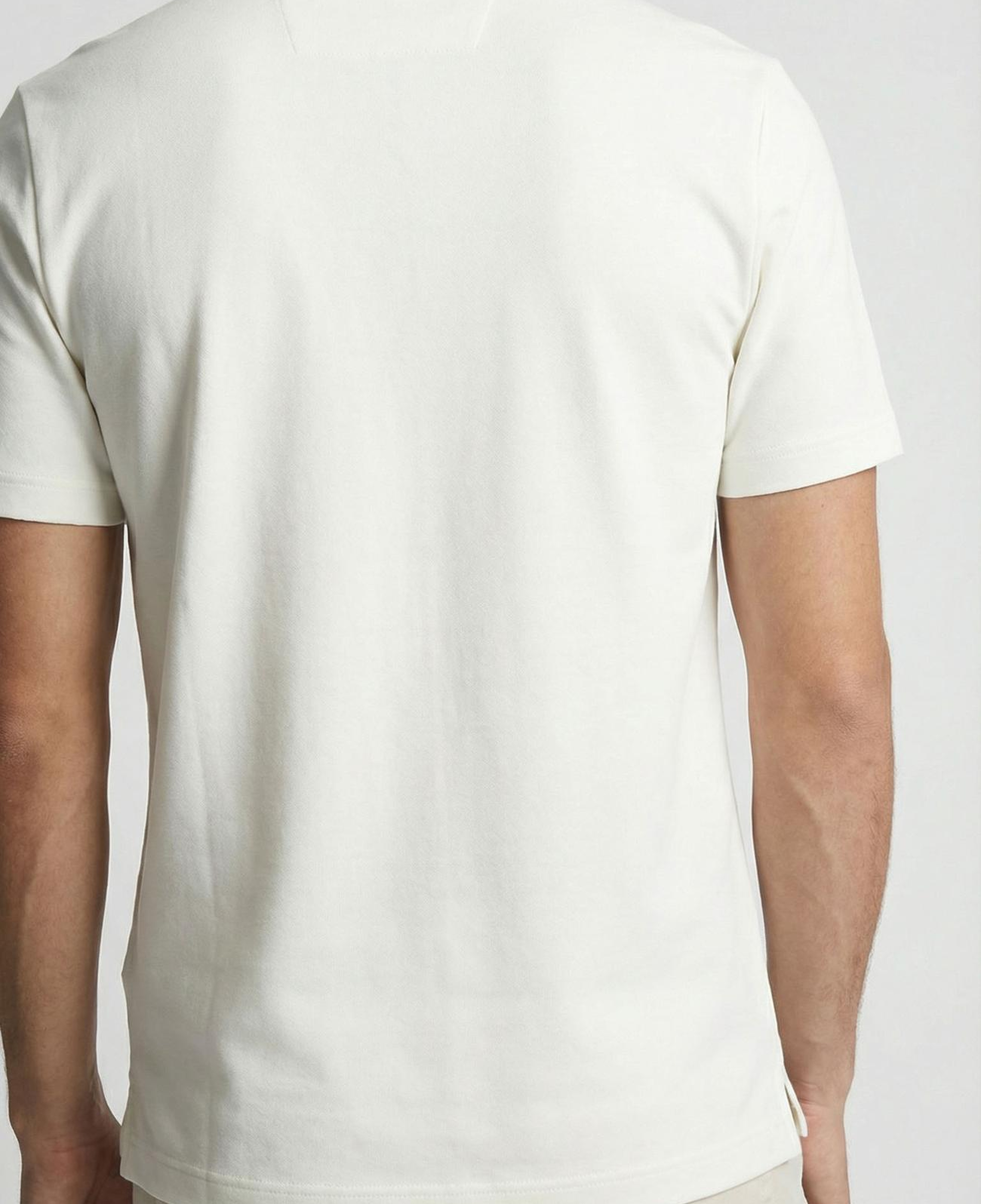 Network Erkek Kırık Beyaz Polo Yaka Fermuarlı Sweatshirt