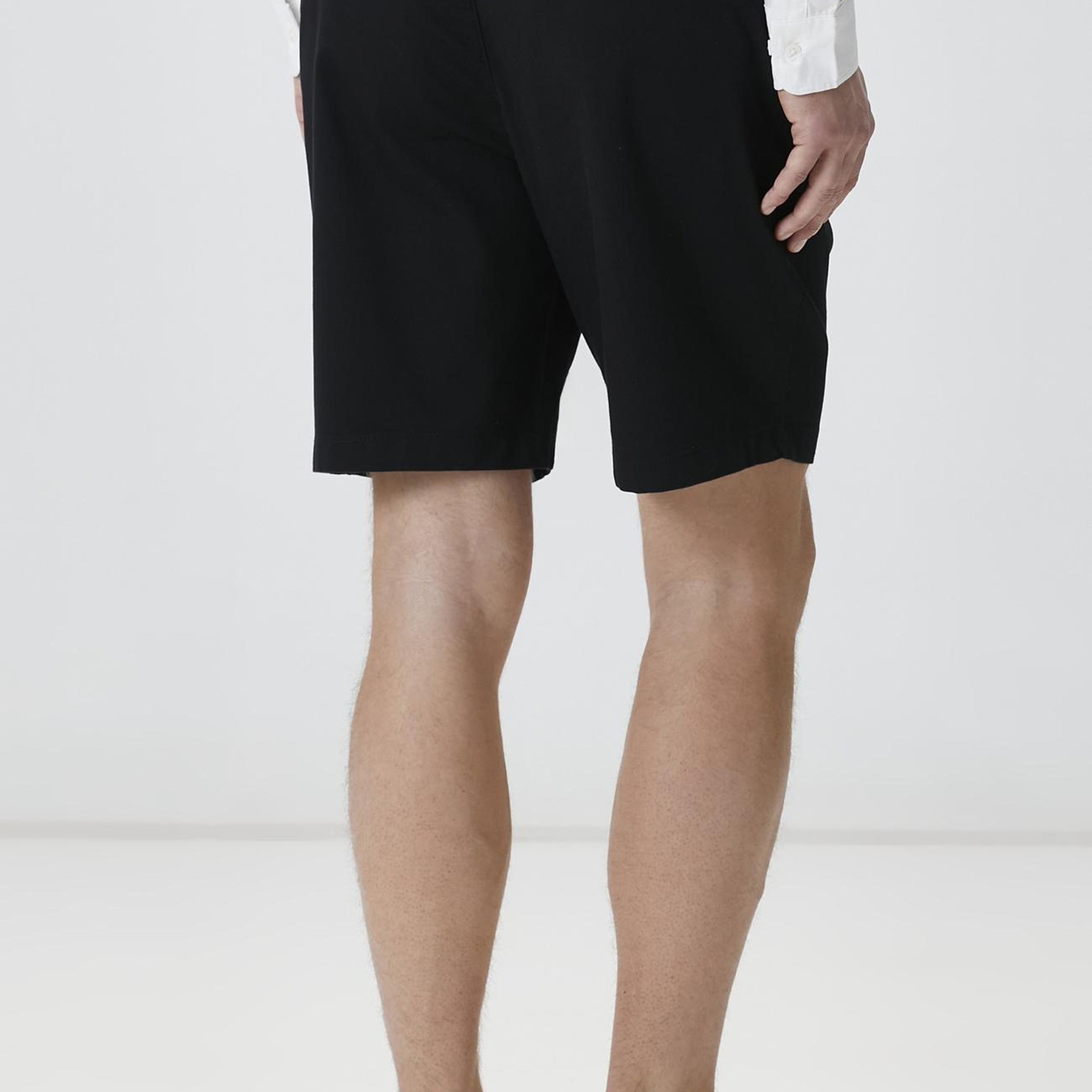 Network Erkek Slim Fit Siyah Parça Boya Diyagonal Chino Şort