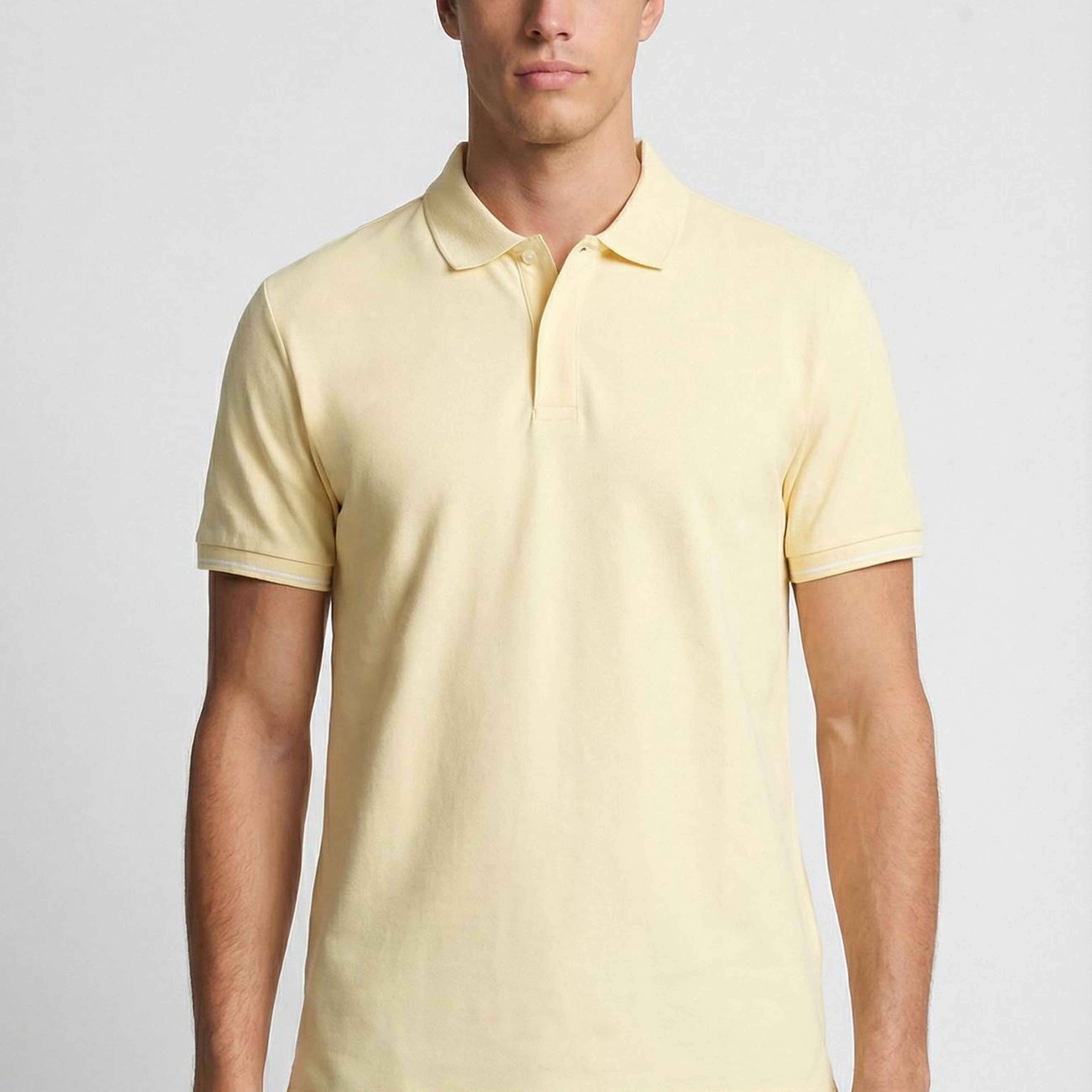 Network Erkek Sarı Polo Yaka Pike T-Shirt