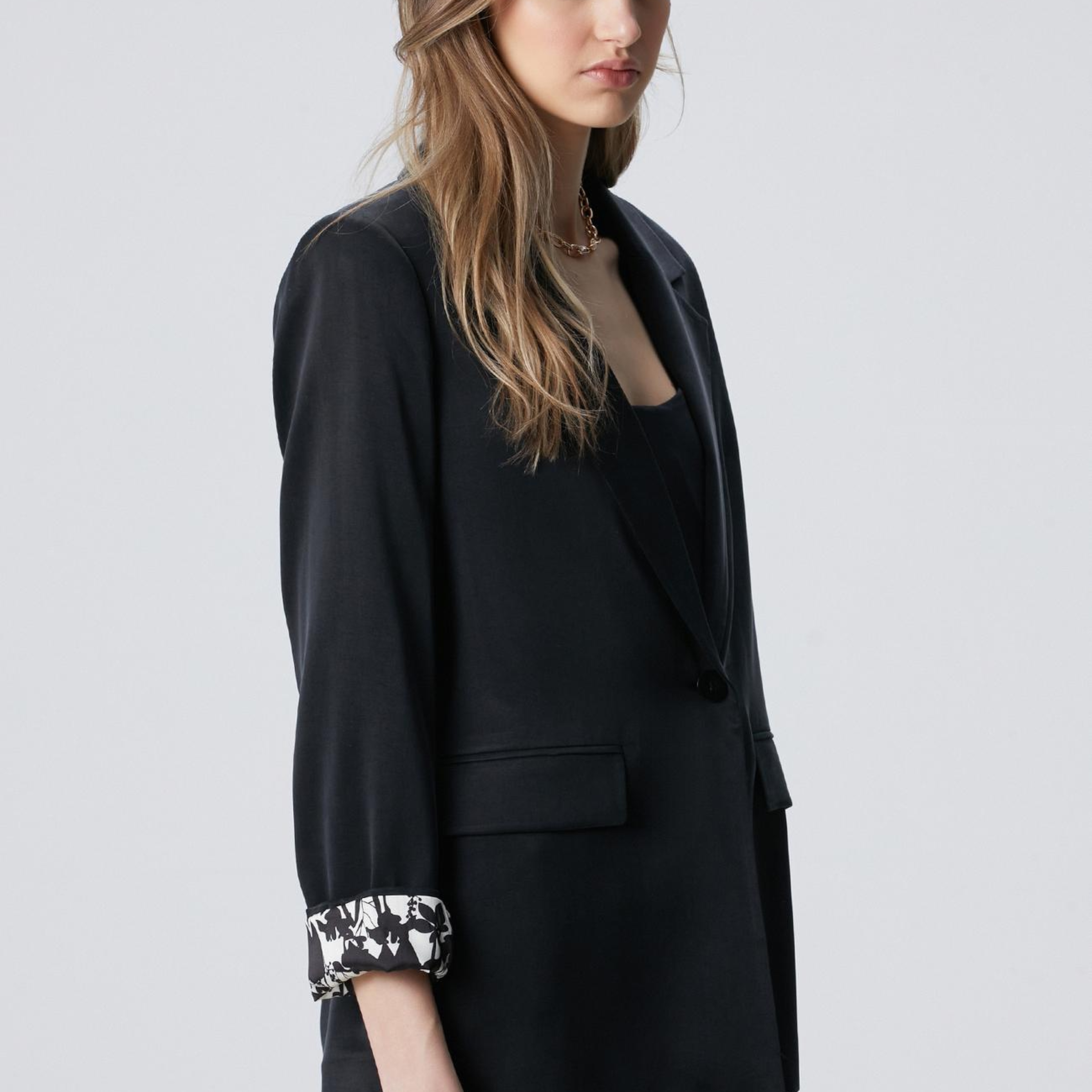 Network Kadın Siyah Cupro Blazer Ceket