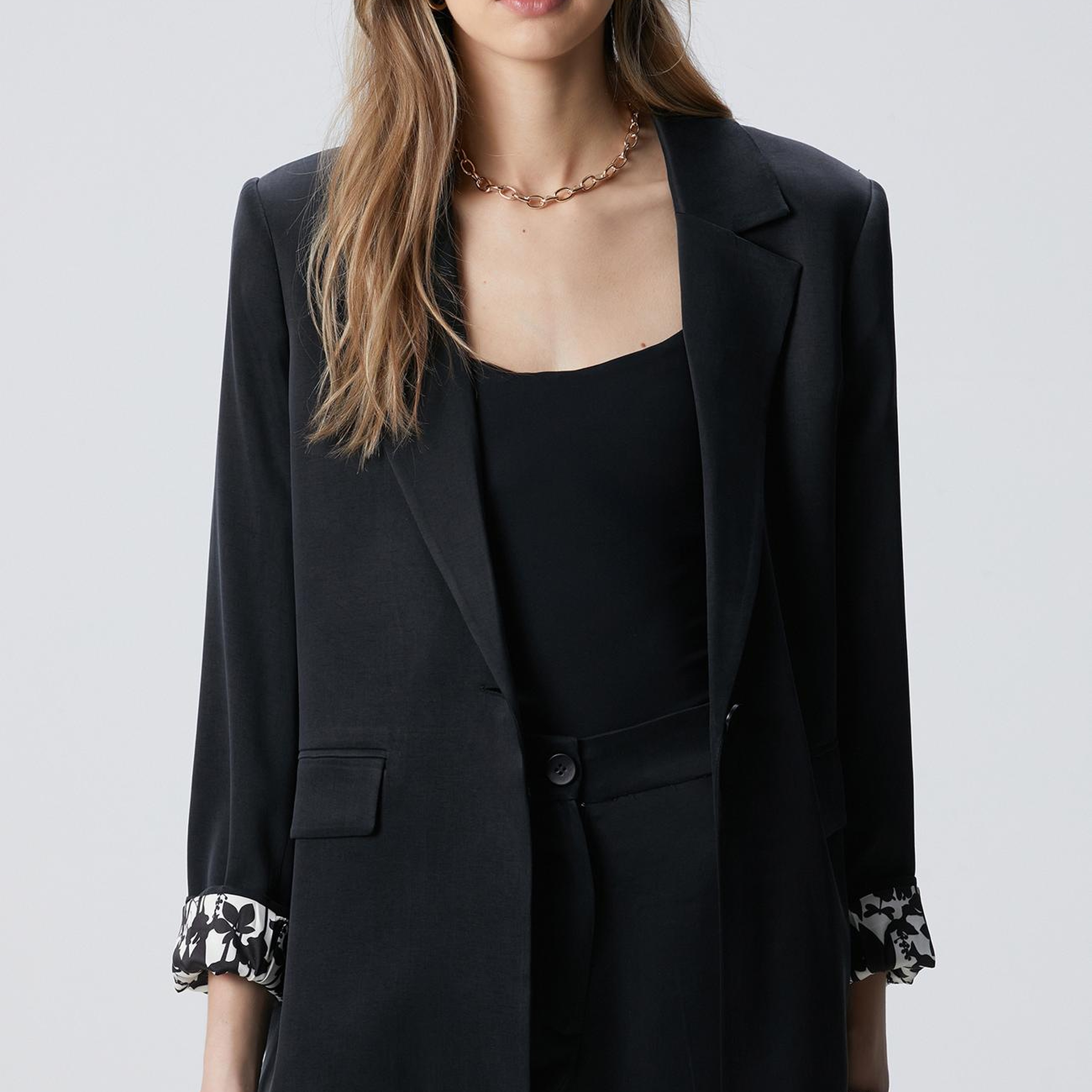 Network Kadın Siyah Cupro Blazer Ceket