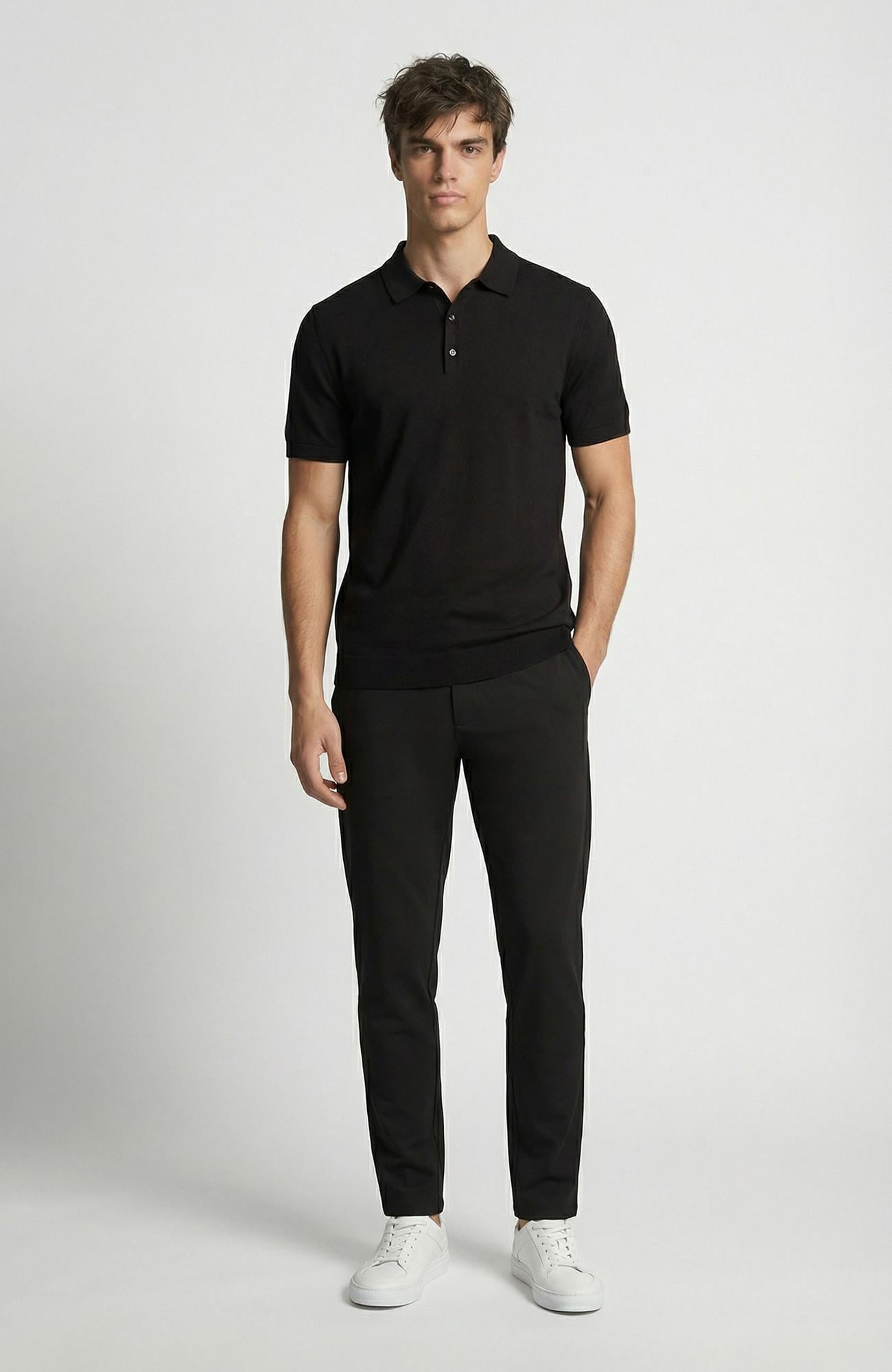 Network Erkek Siyah Diyagonal Pantolon