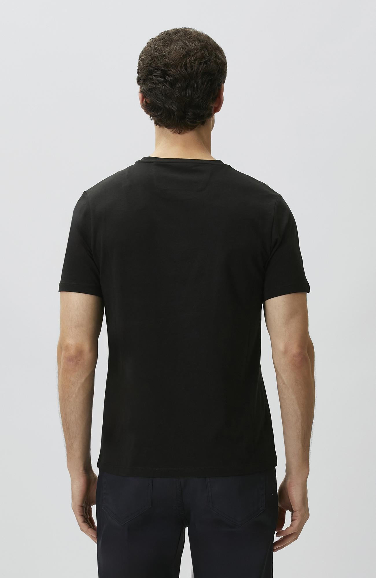 Network Erkek Siyah Basic T-shirt