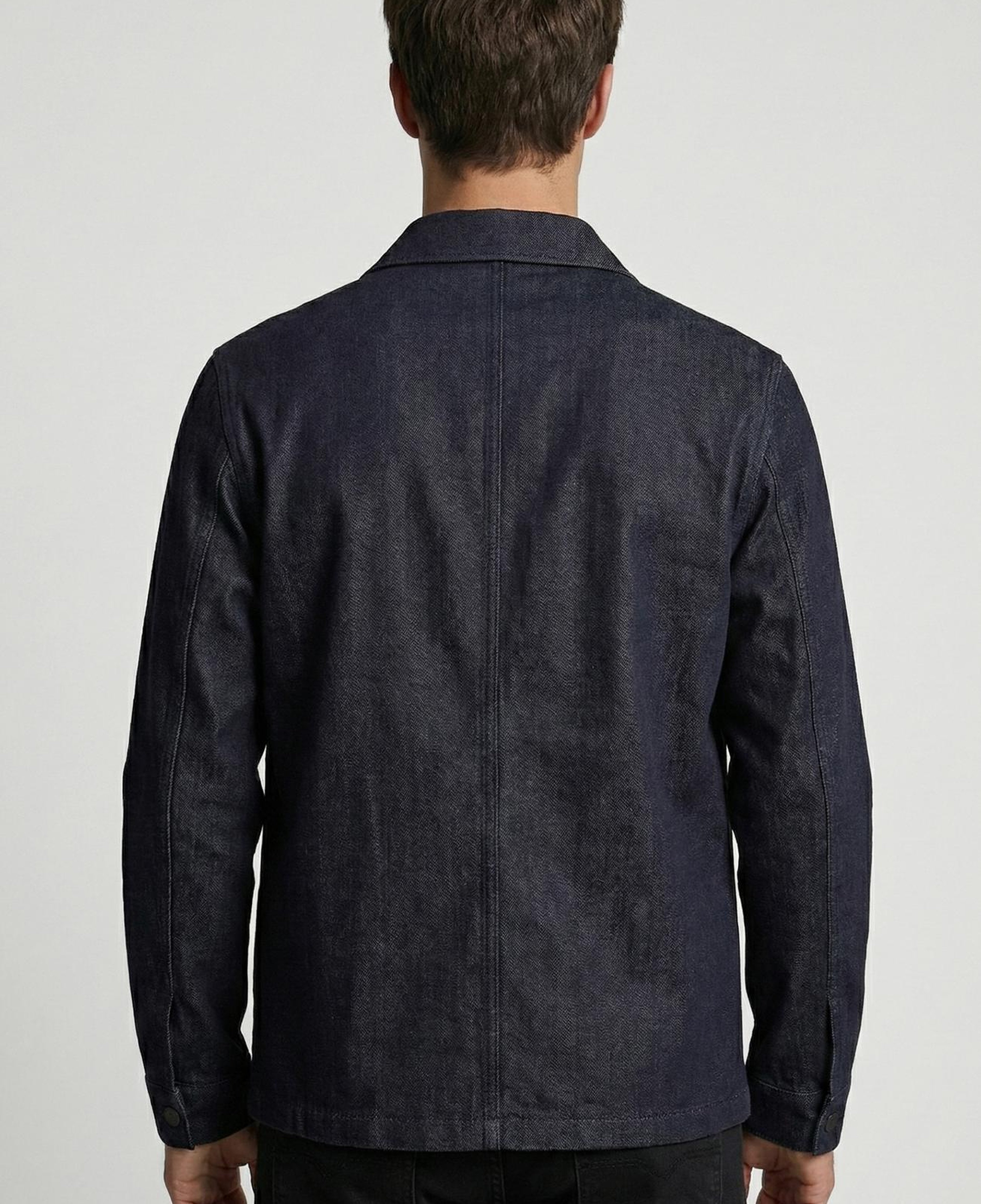 Network Erkek Koyu Lacivert Cep Detaylı Denim Dış Gömlek