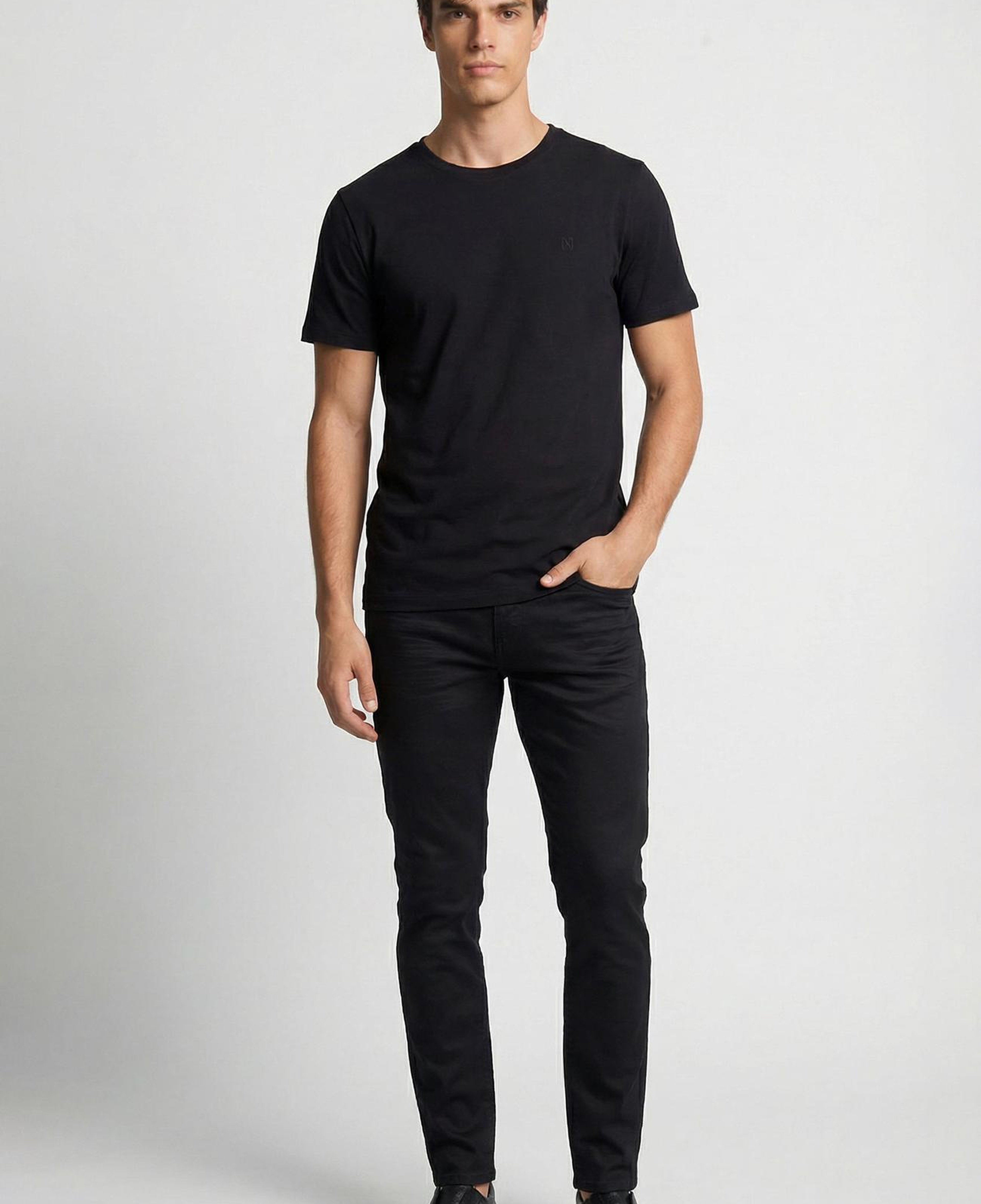 Network Erkek Siyah Kaplamalı Denim Pantolon