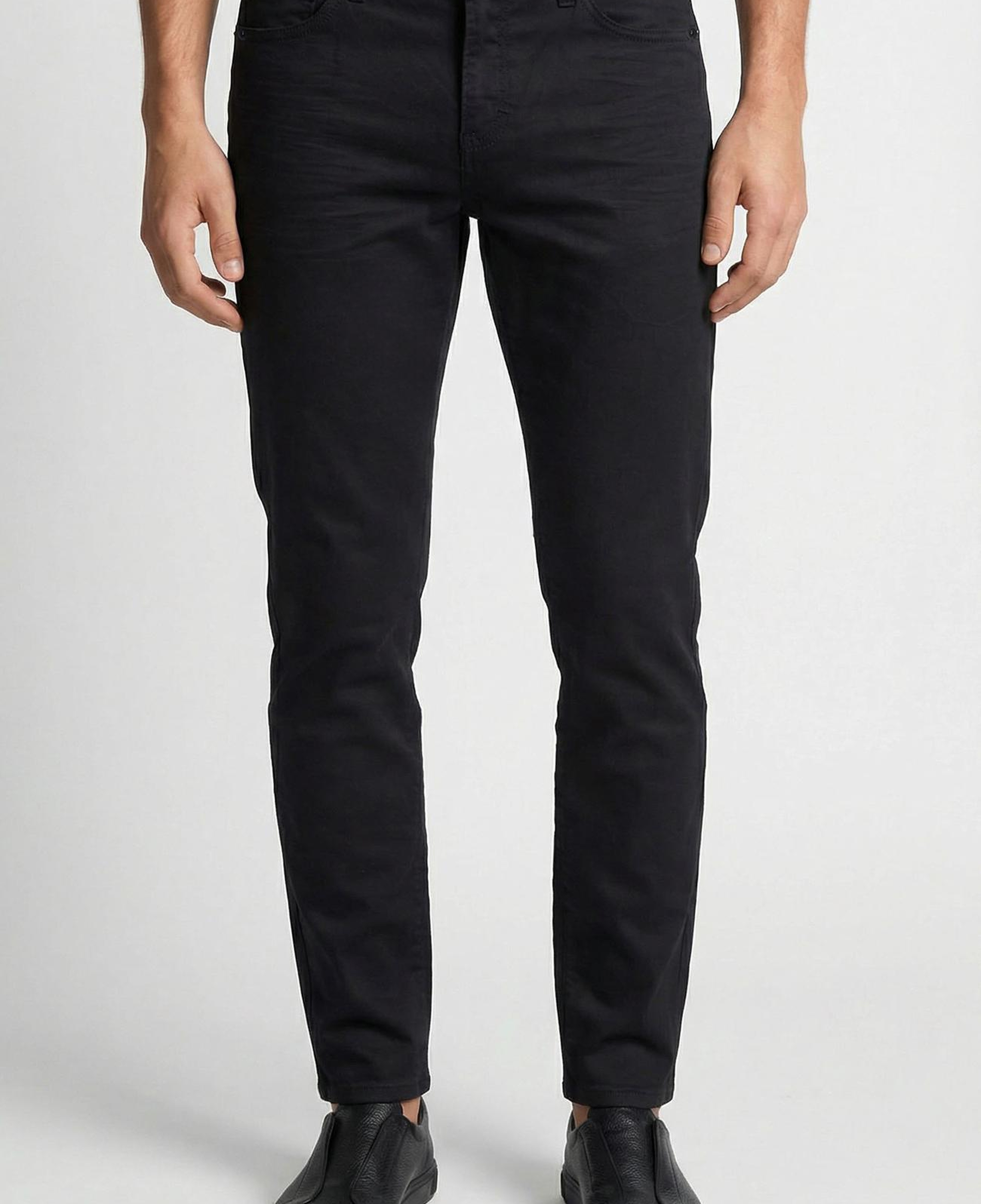 Network Erkek Siyah Kaplamalı Denim Pantolon
