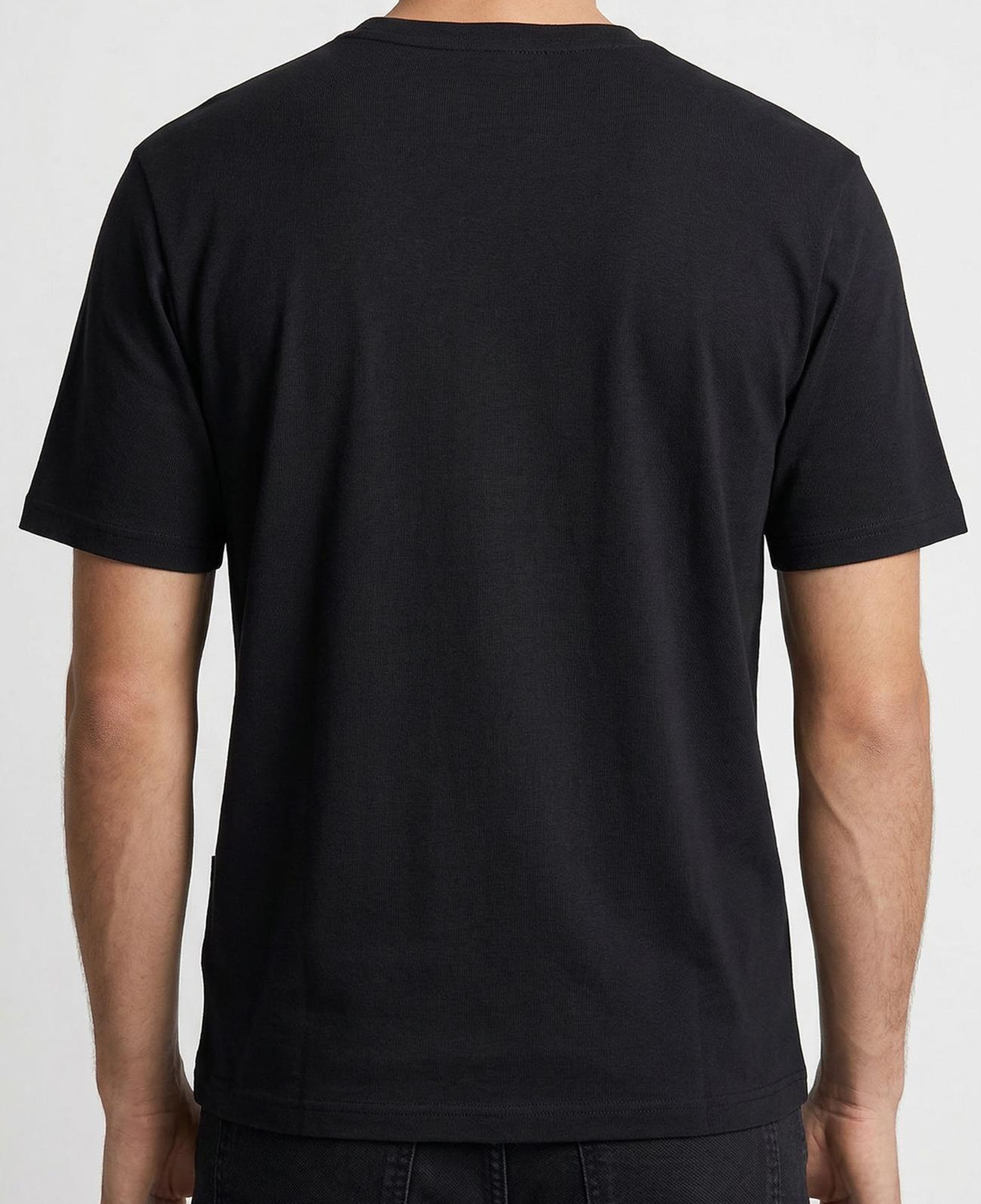 Network Erkek Siyah Baskılı T-shirt