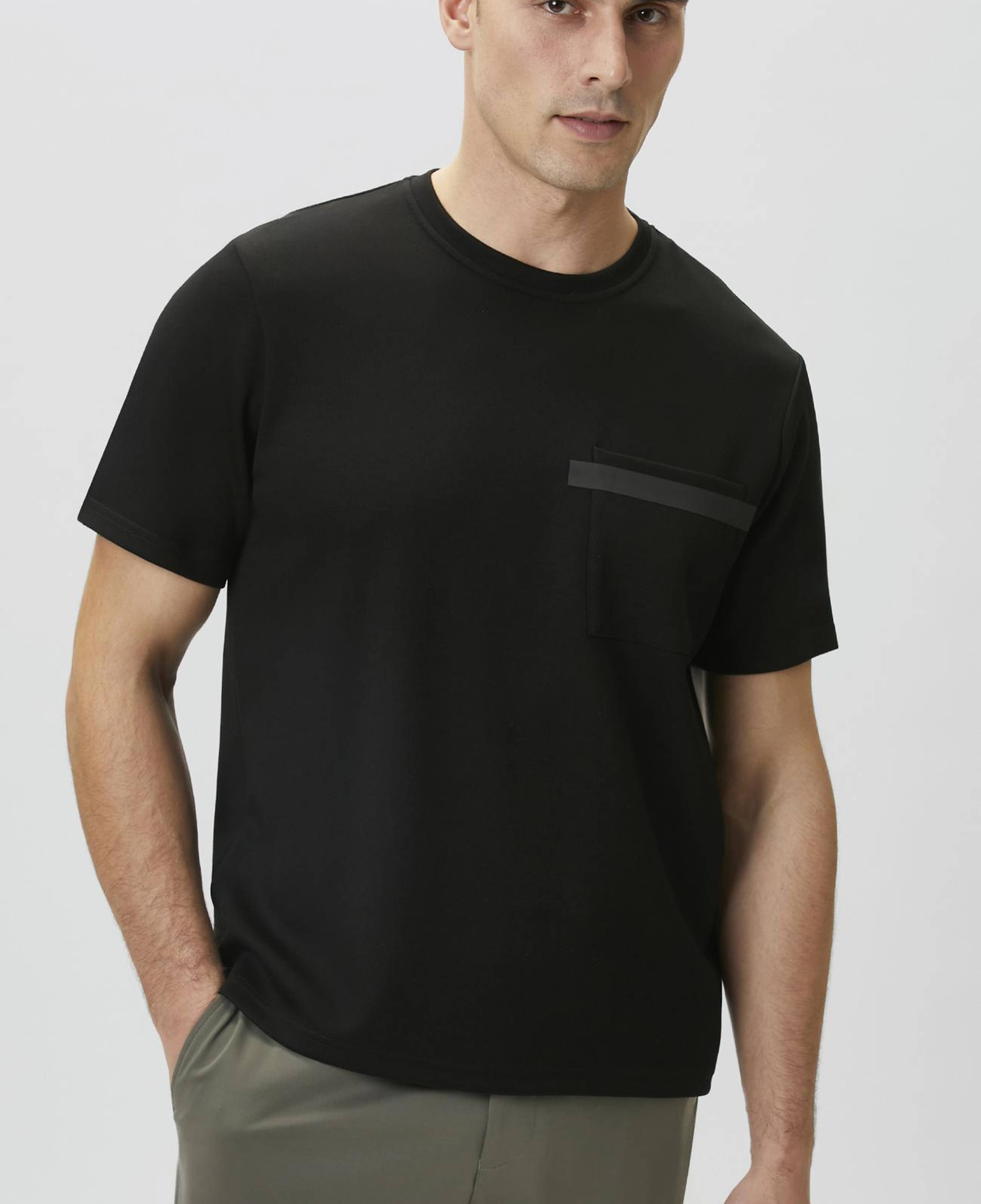 Network Erkek Siyah Baskı Detaylı T-shirt