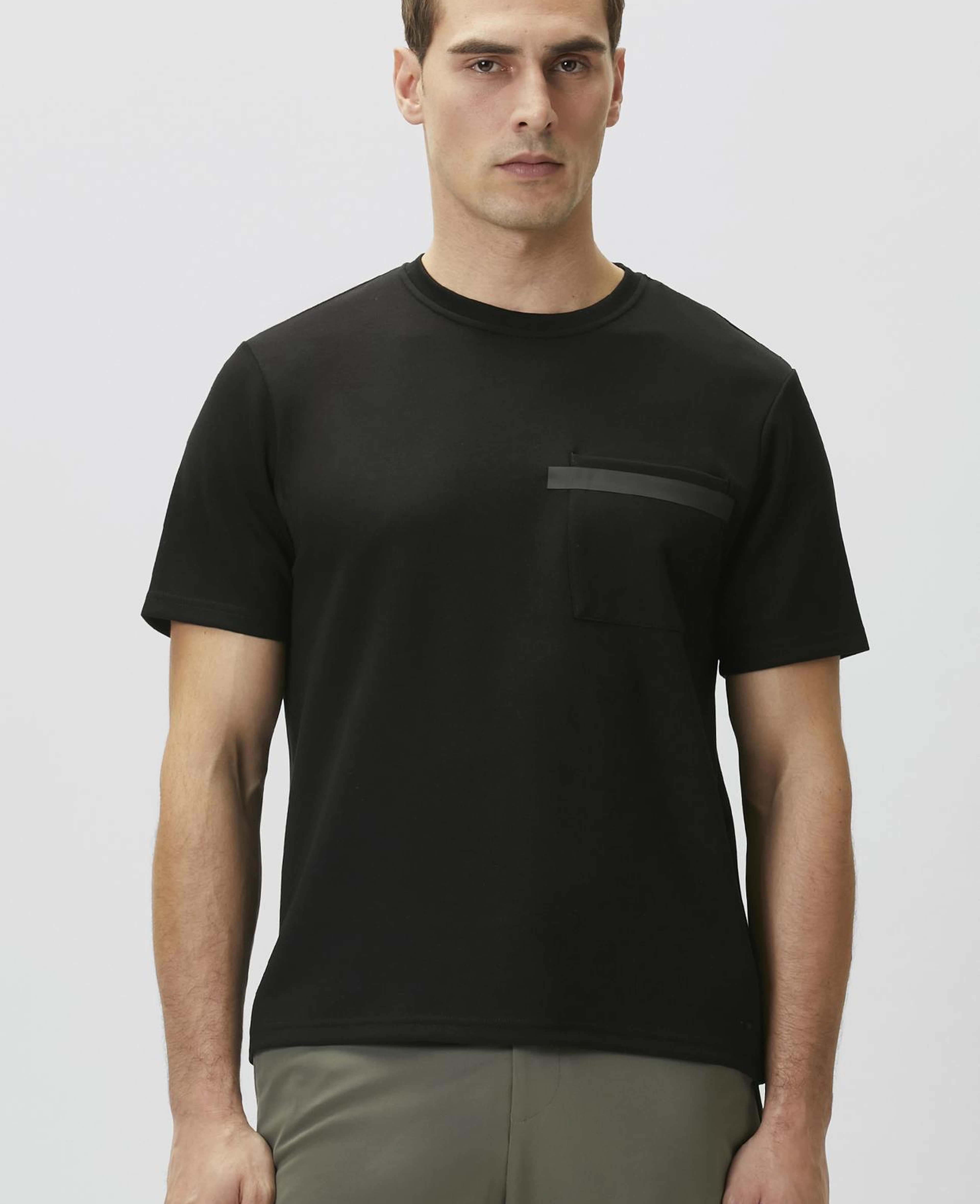 Network Erkek Siyah Baskı Detaylı T-shirt