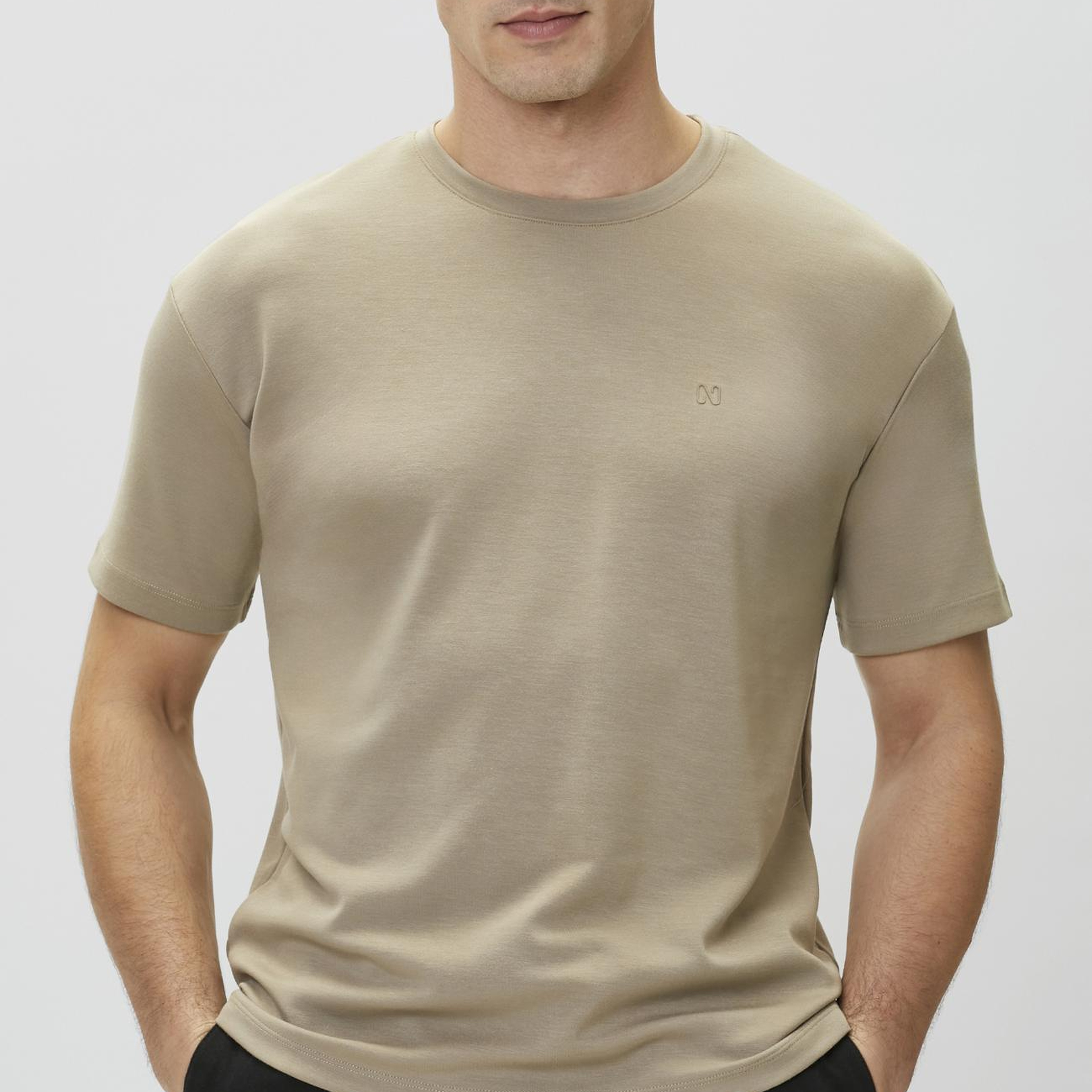 Network Erkek Vizon Basic Modal T-shirt