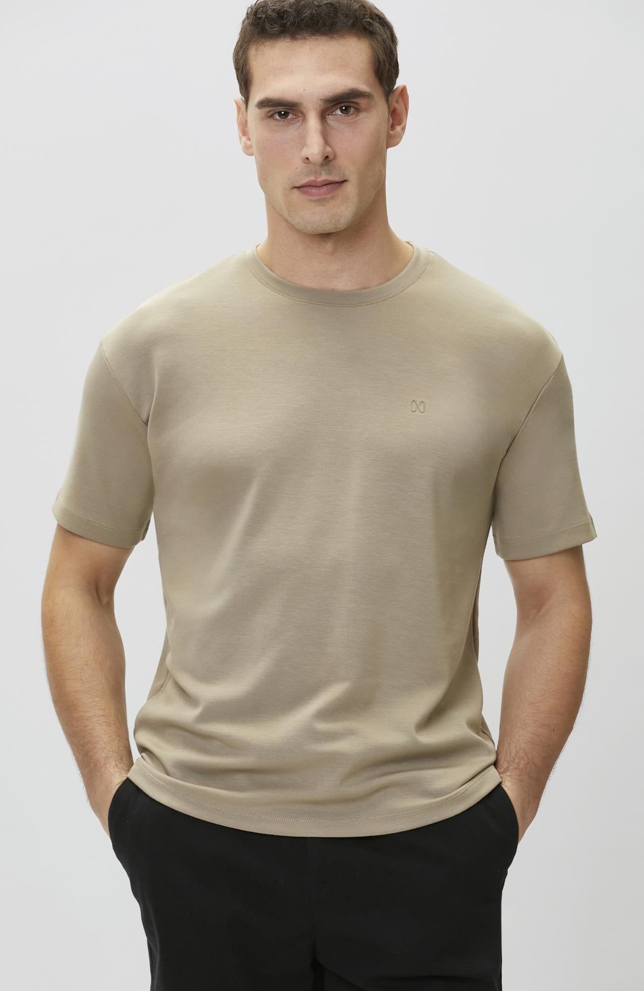 Network Erkek Vizon Basic Modal T-shirt