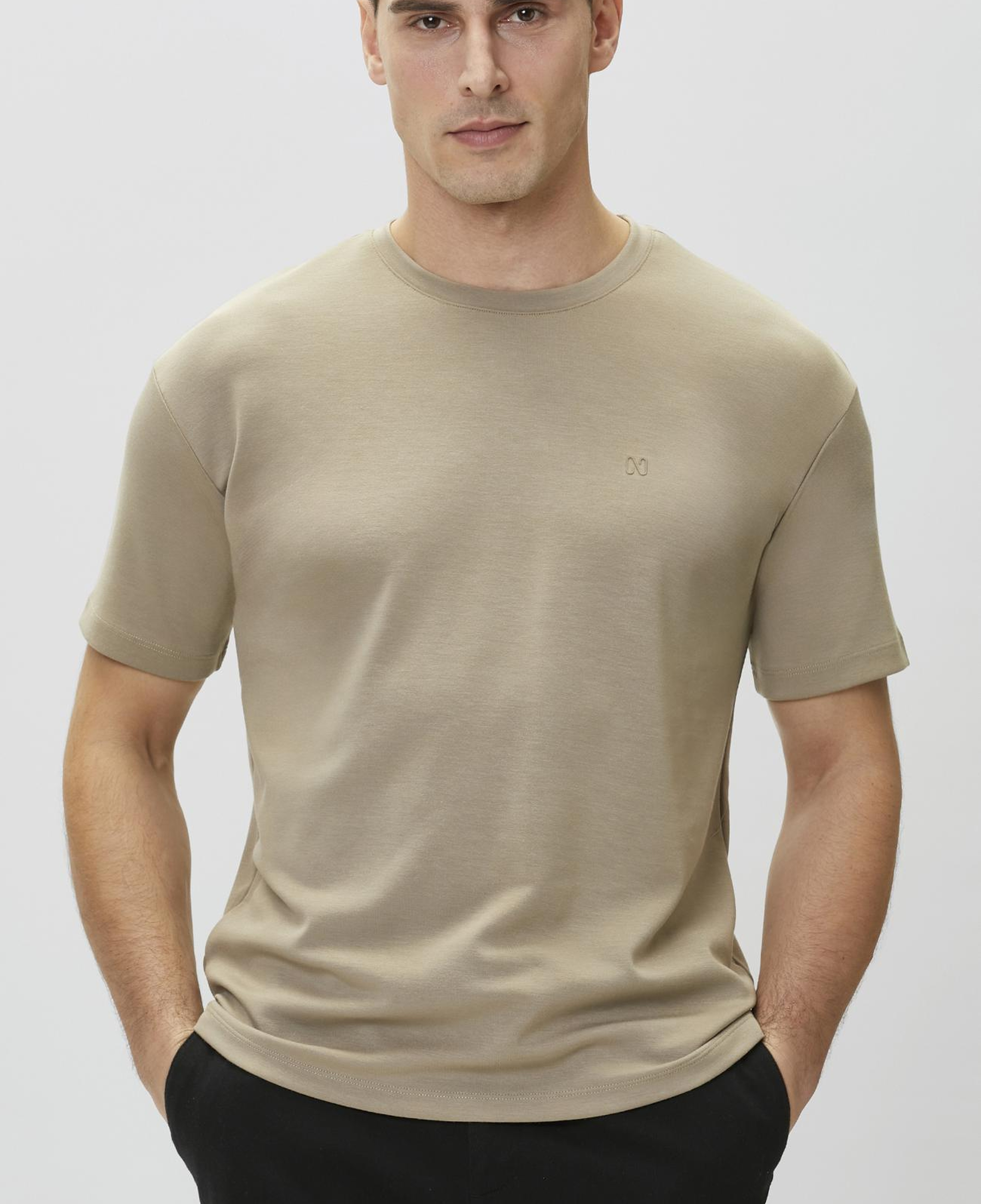 Network Erkek Vizon Basic Modal T-shirt