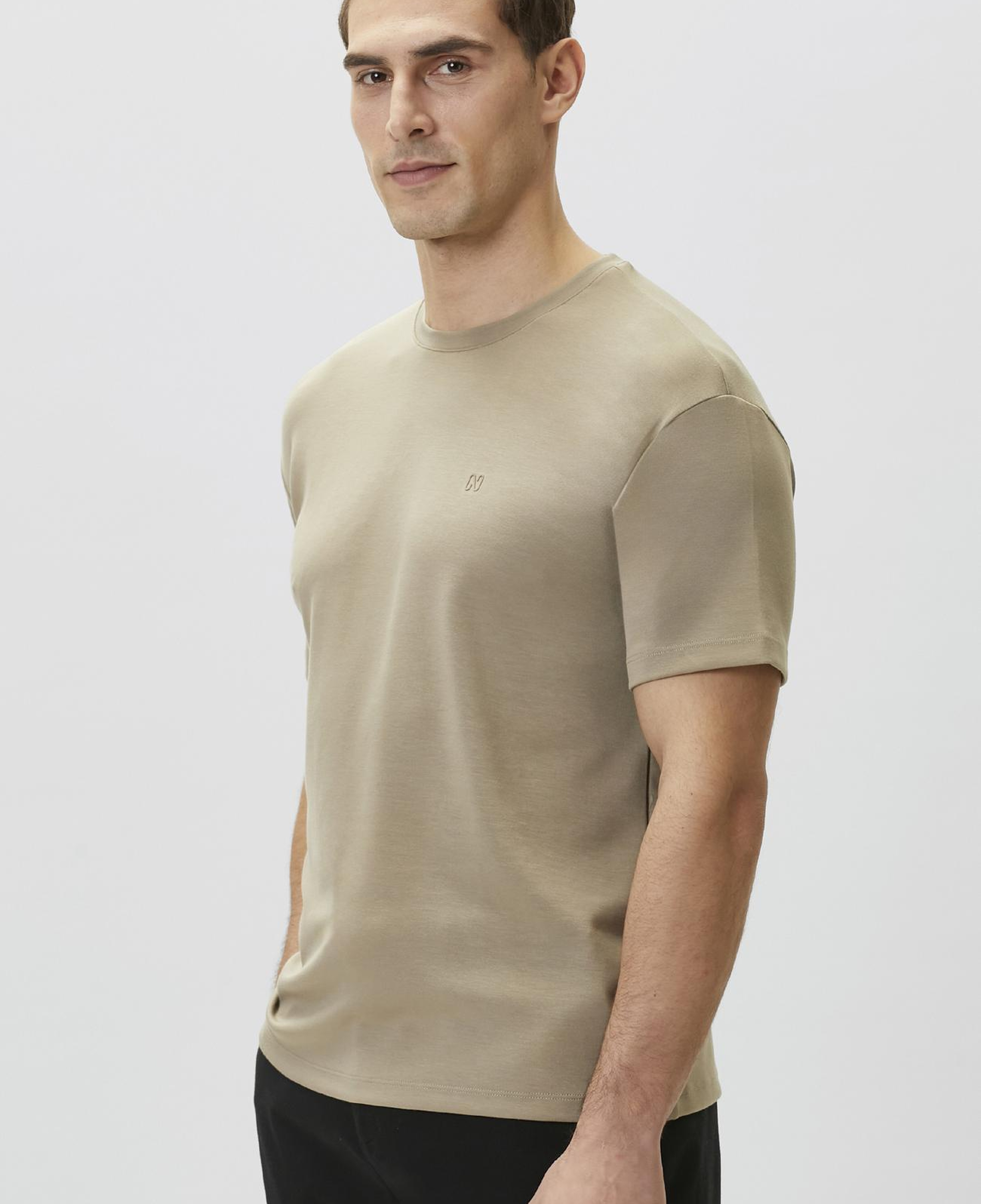 Network Erkek Vizon Basic Modal T-shirt