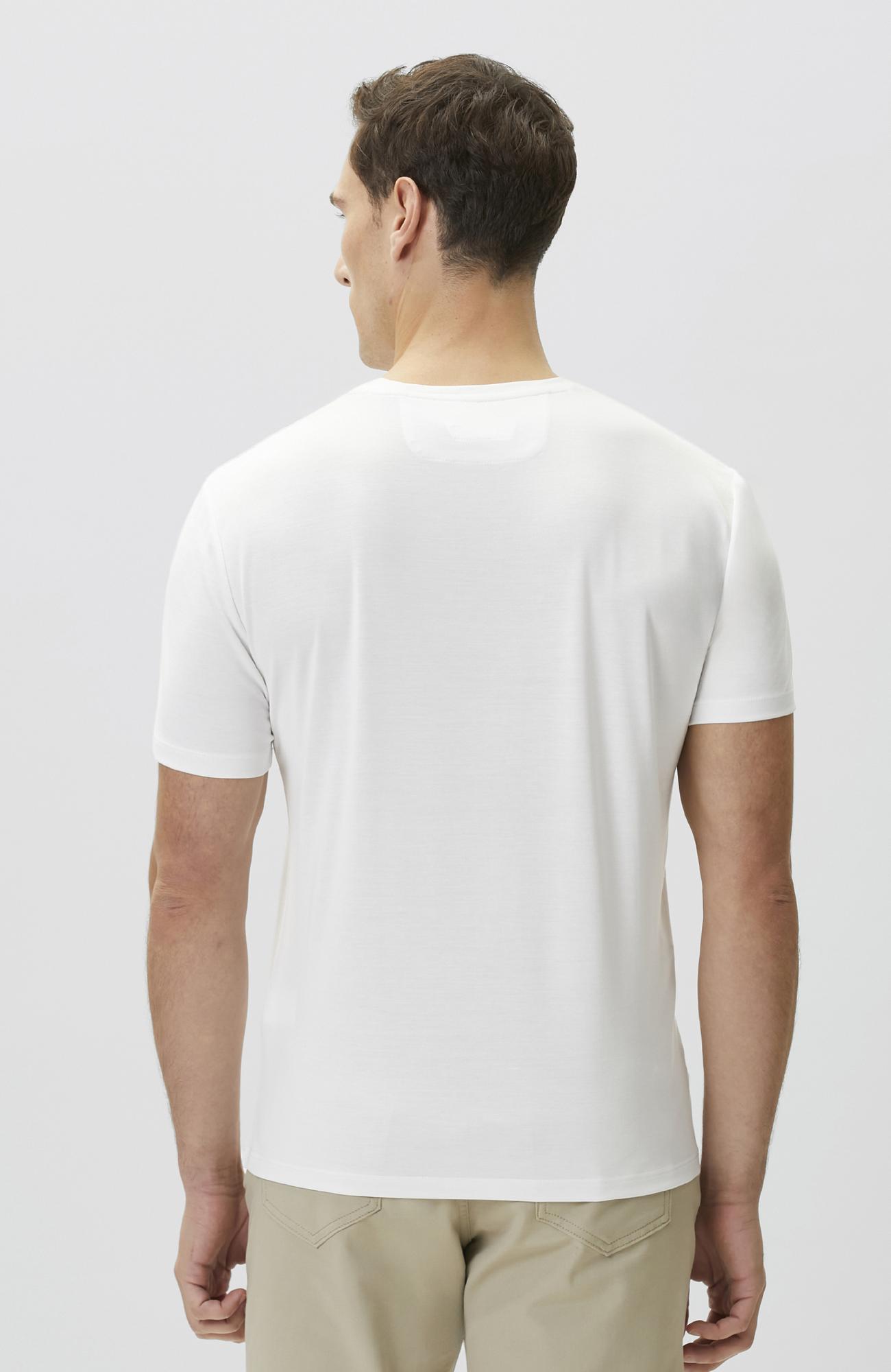 Network Erkek Beyaz Basic Modal T-shirt