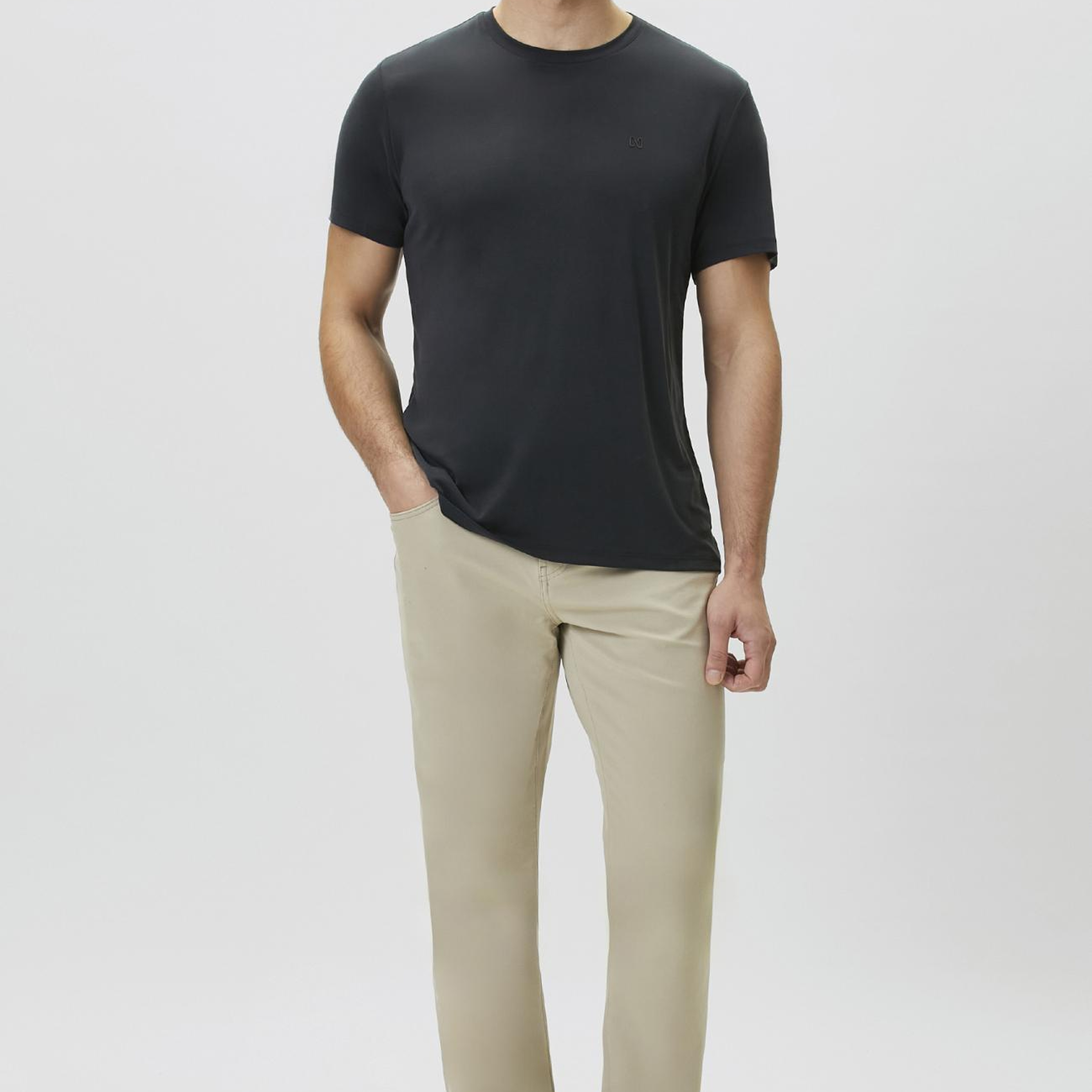 Network Erkek Siyah Basic Modal T-shirt