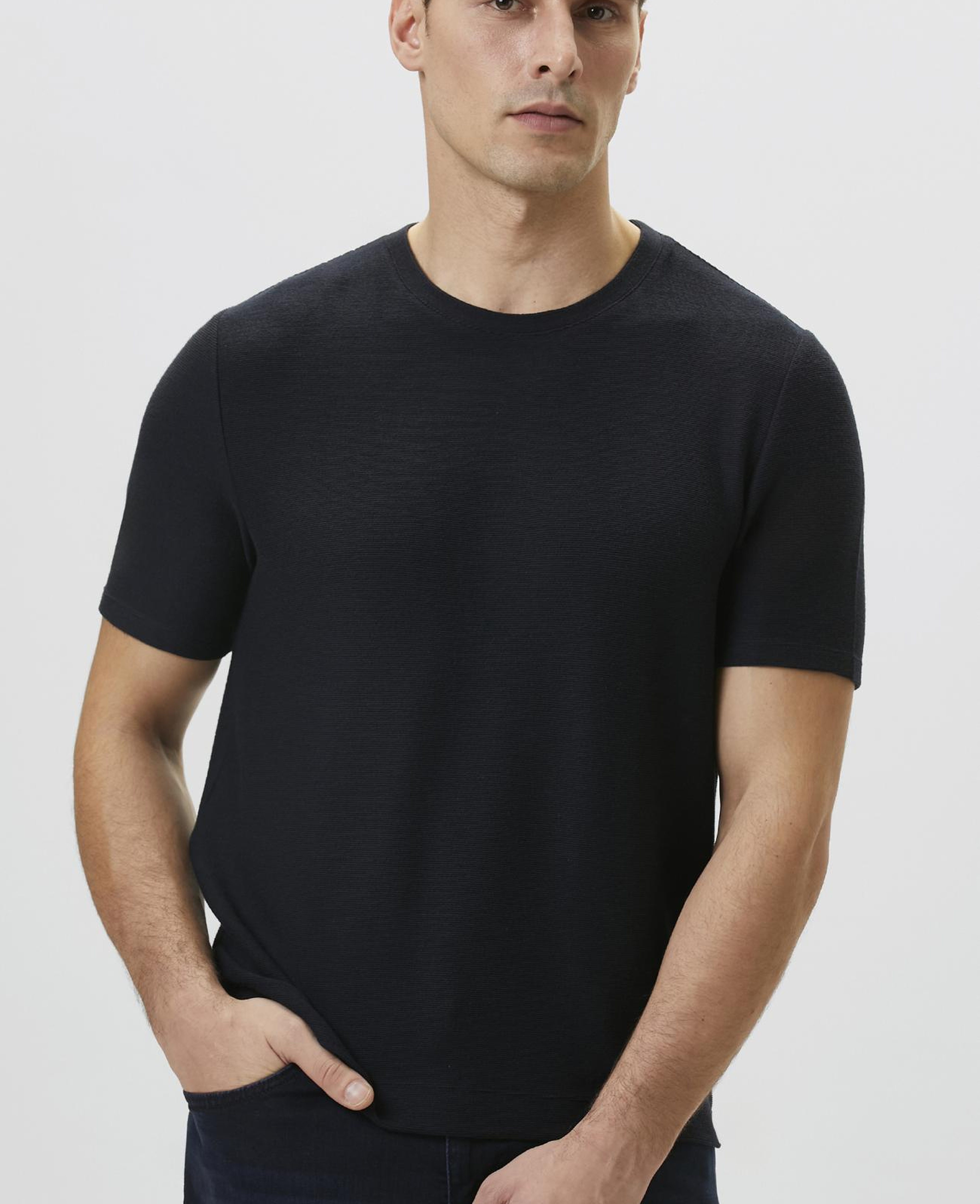 Network Erkek Lacivert Jakarlı T-shirt