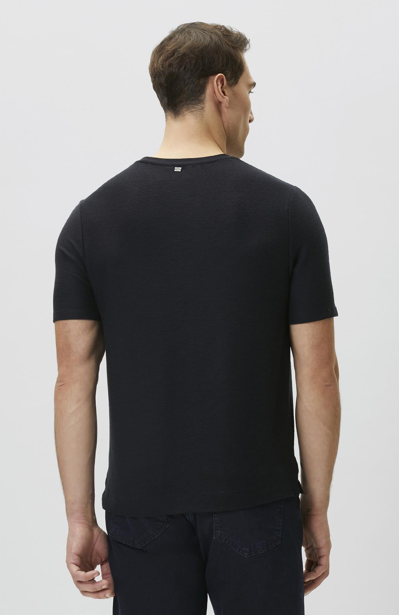 Network Erkek Lacivert Jakarlı T-shirt