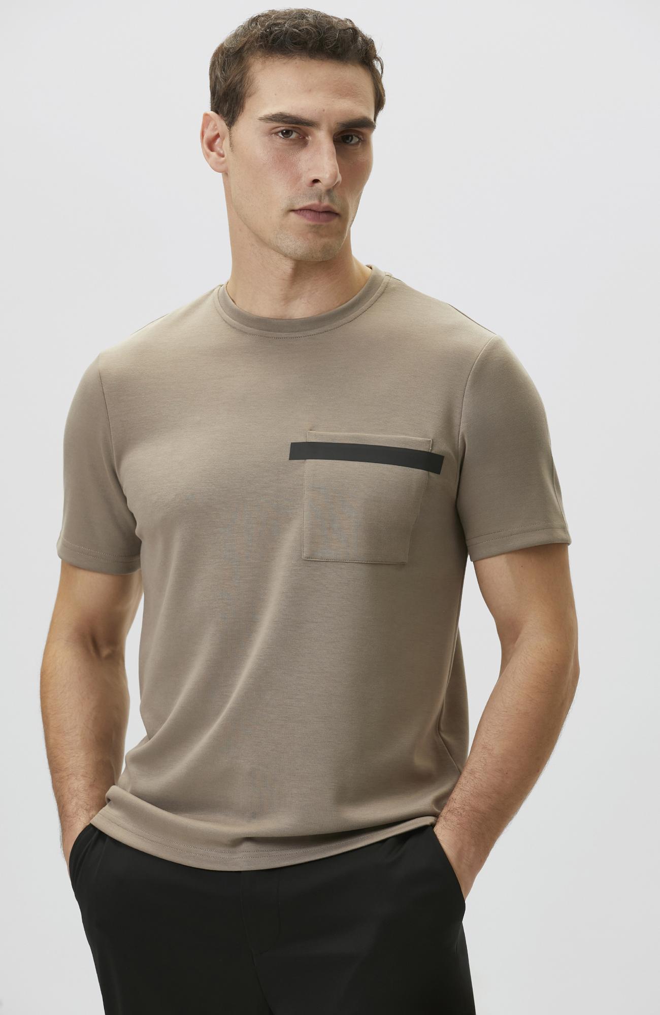 Network Erkek Vizon Baskı Detaylı T-shirt