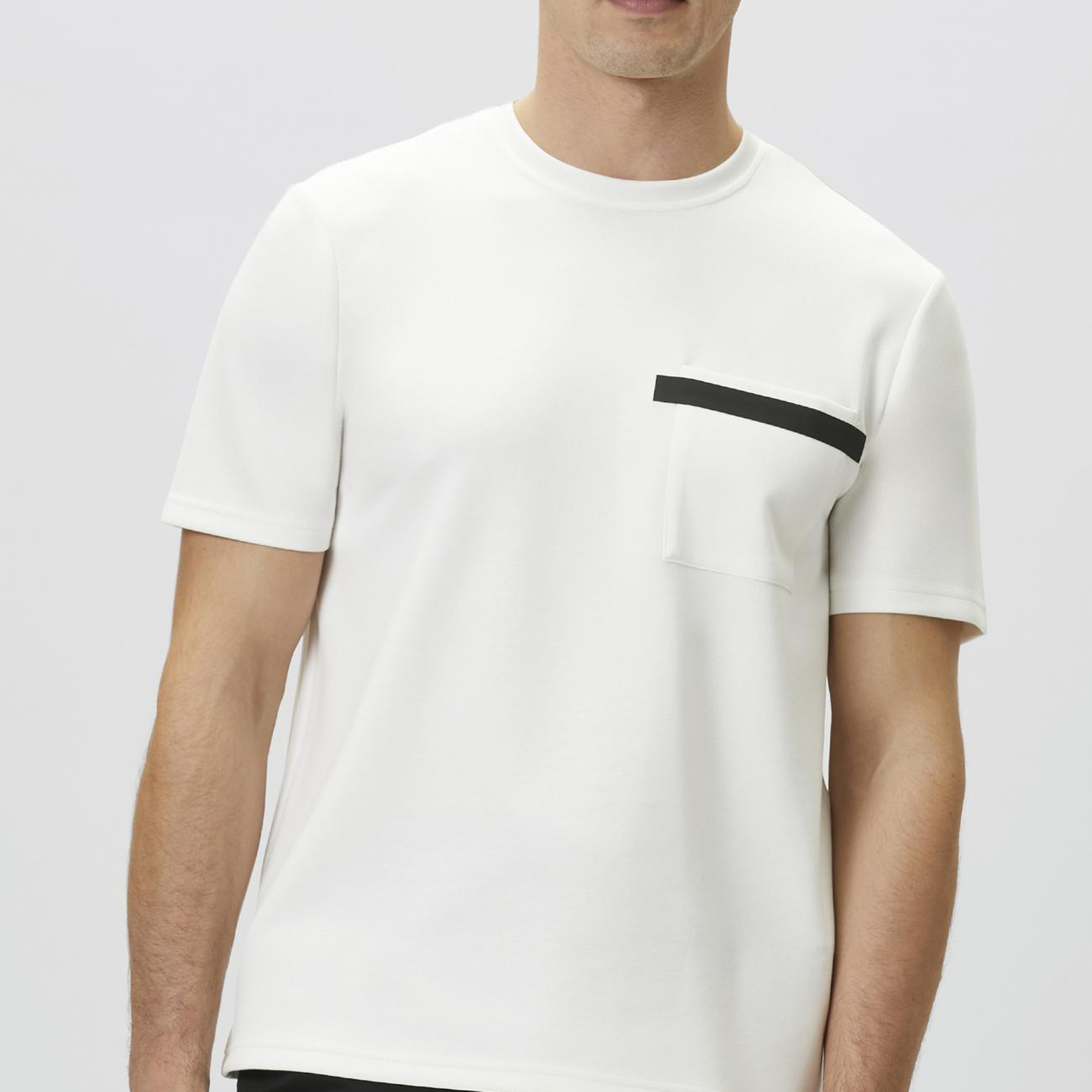 Network Erkek Ekru Baskı Detaylı T-shirt