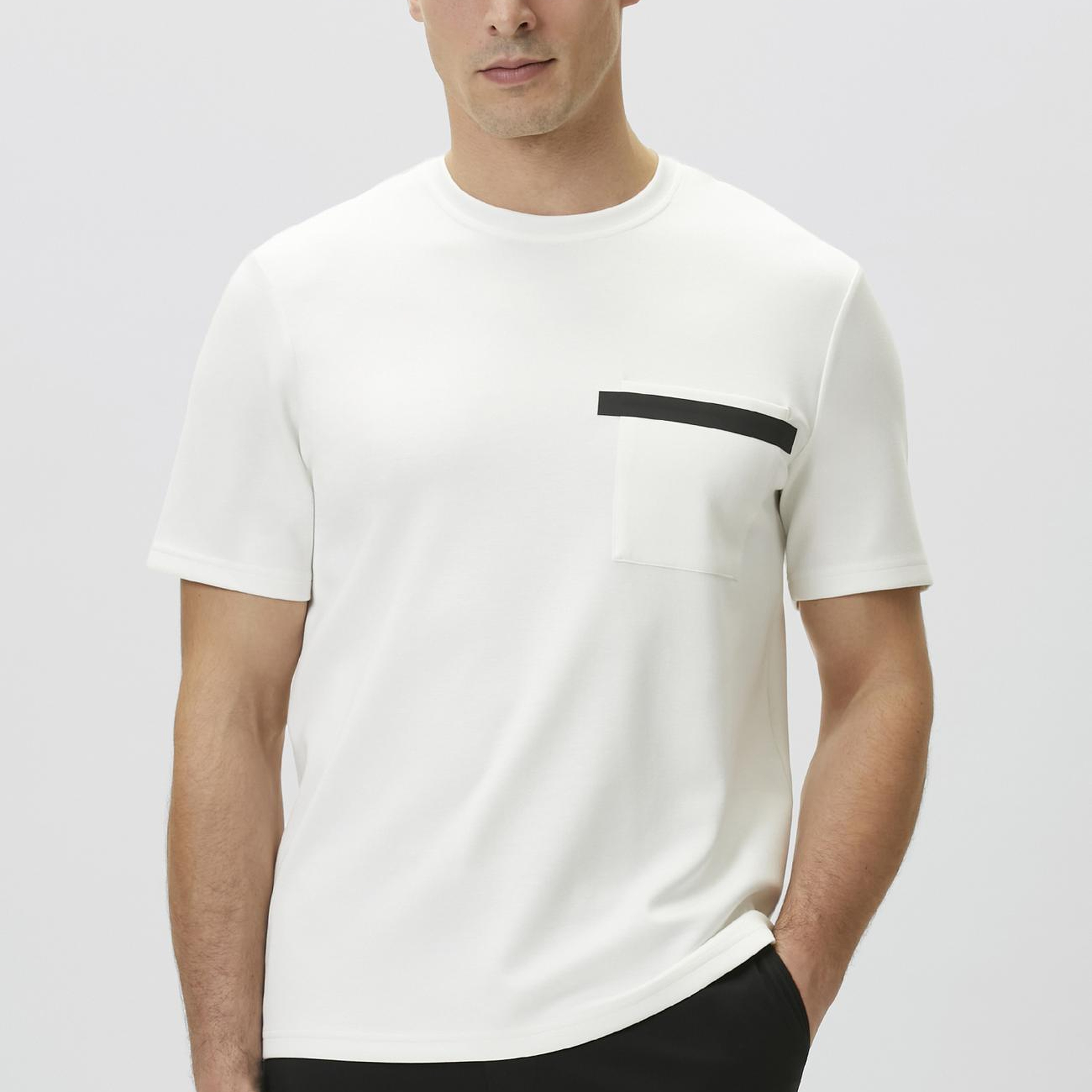 Network Erkek Ekru Baskı Detaylı T-shirt
