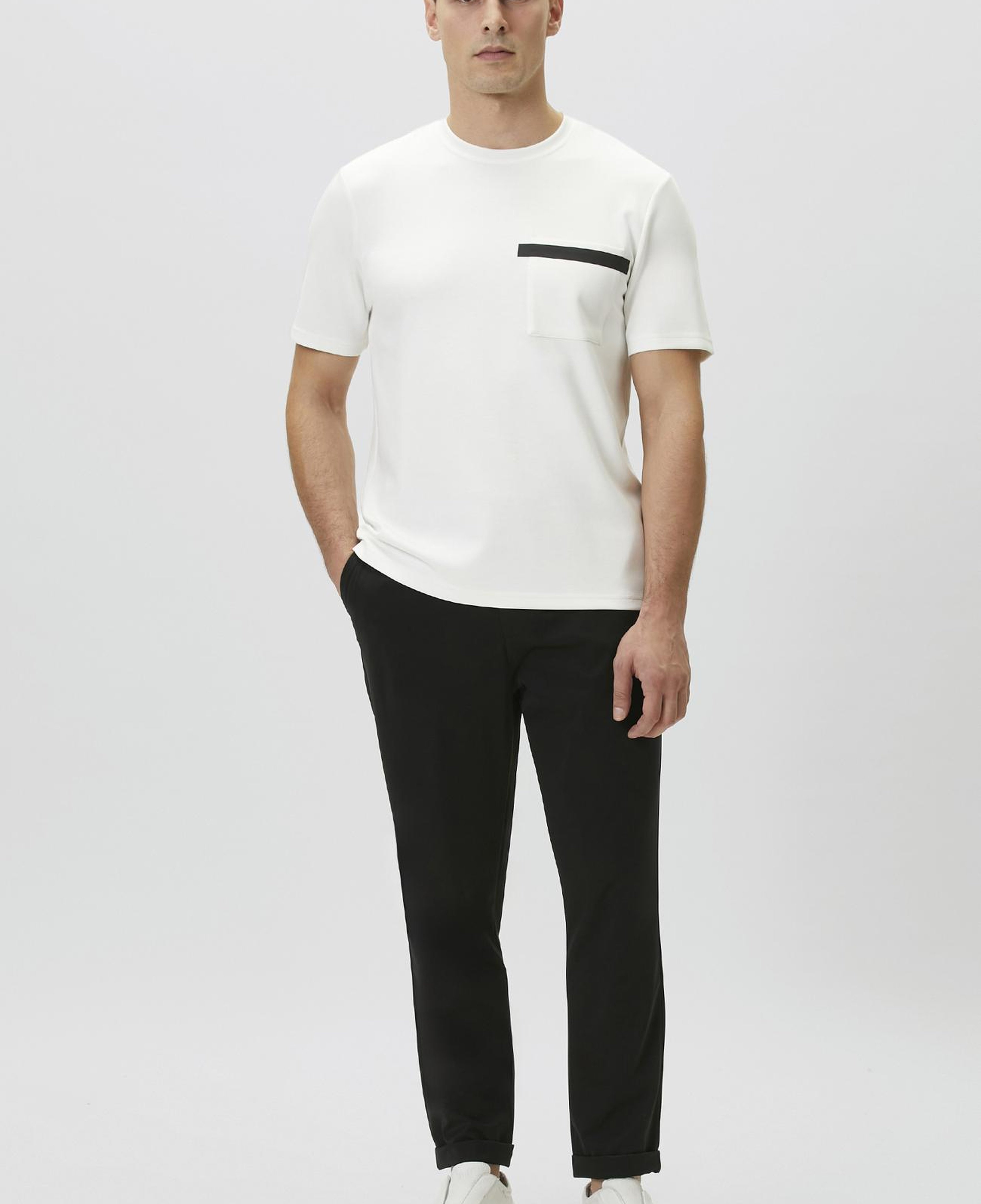 Network Erkek Ekru Baskı Detaylı T-shirt