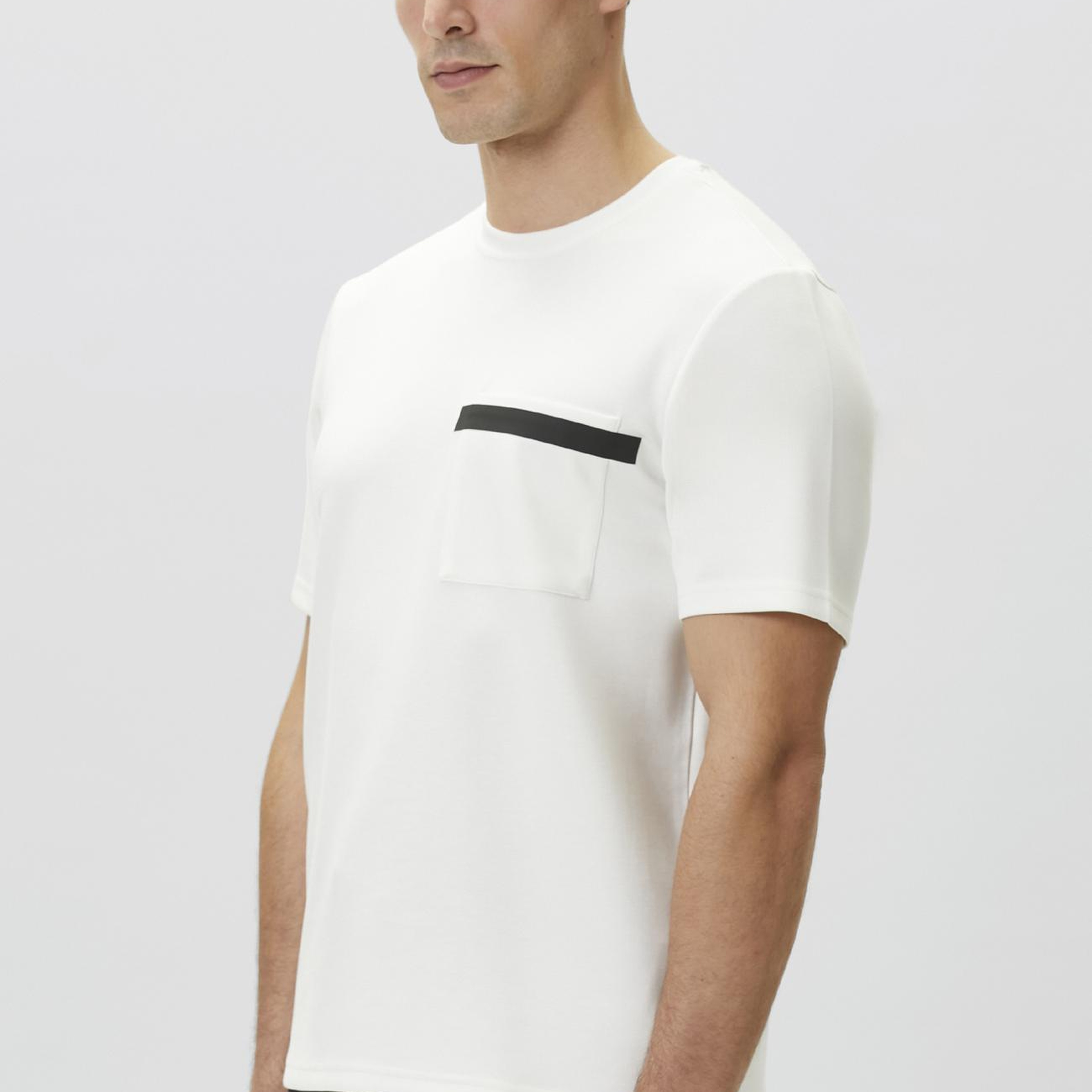 Network Erkek Ekru Baskı Detaylı T-shirt