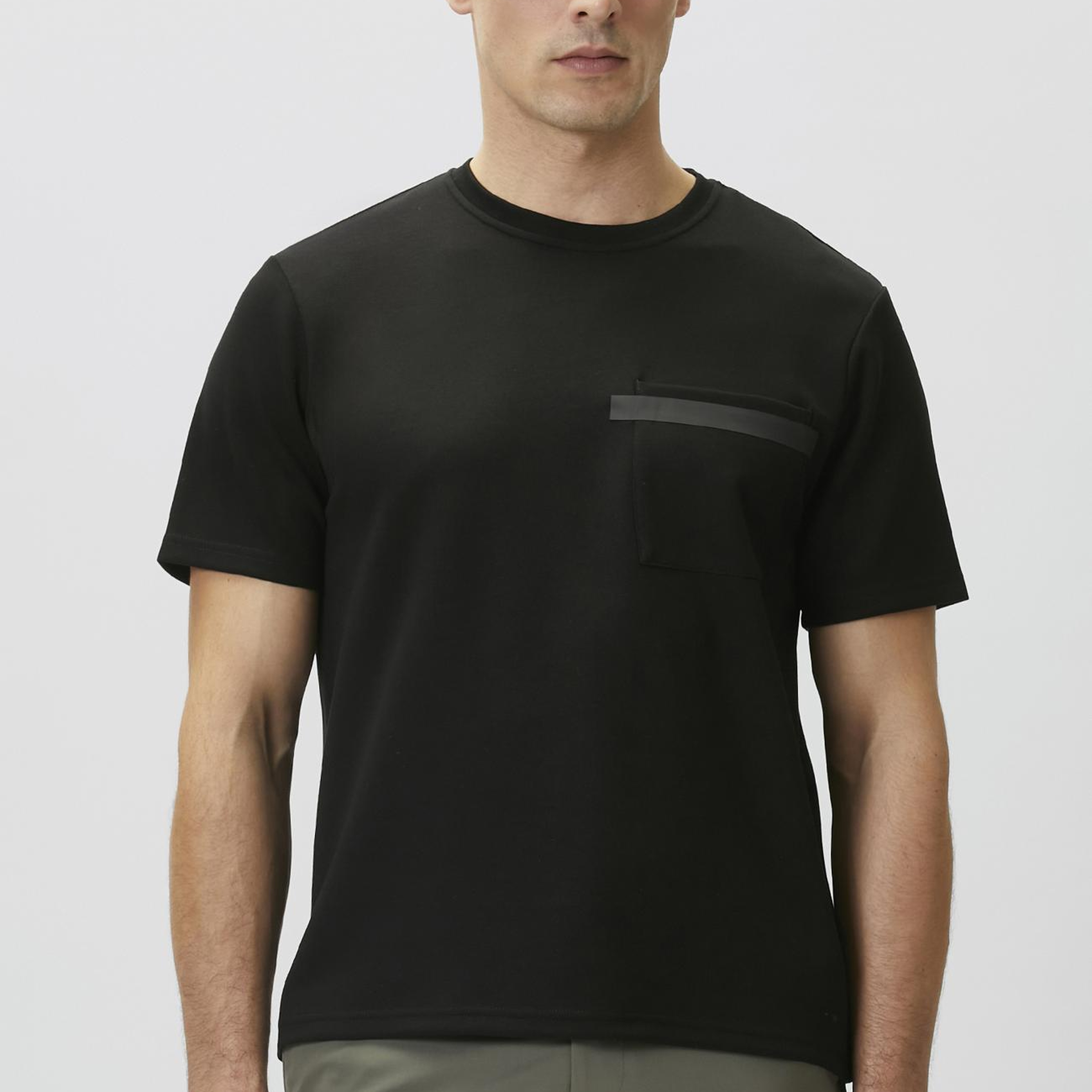 Network Erkek Siyah Baskı Detaylı T-shirt
