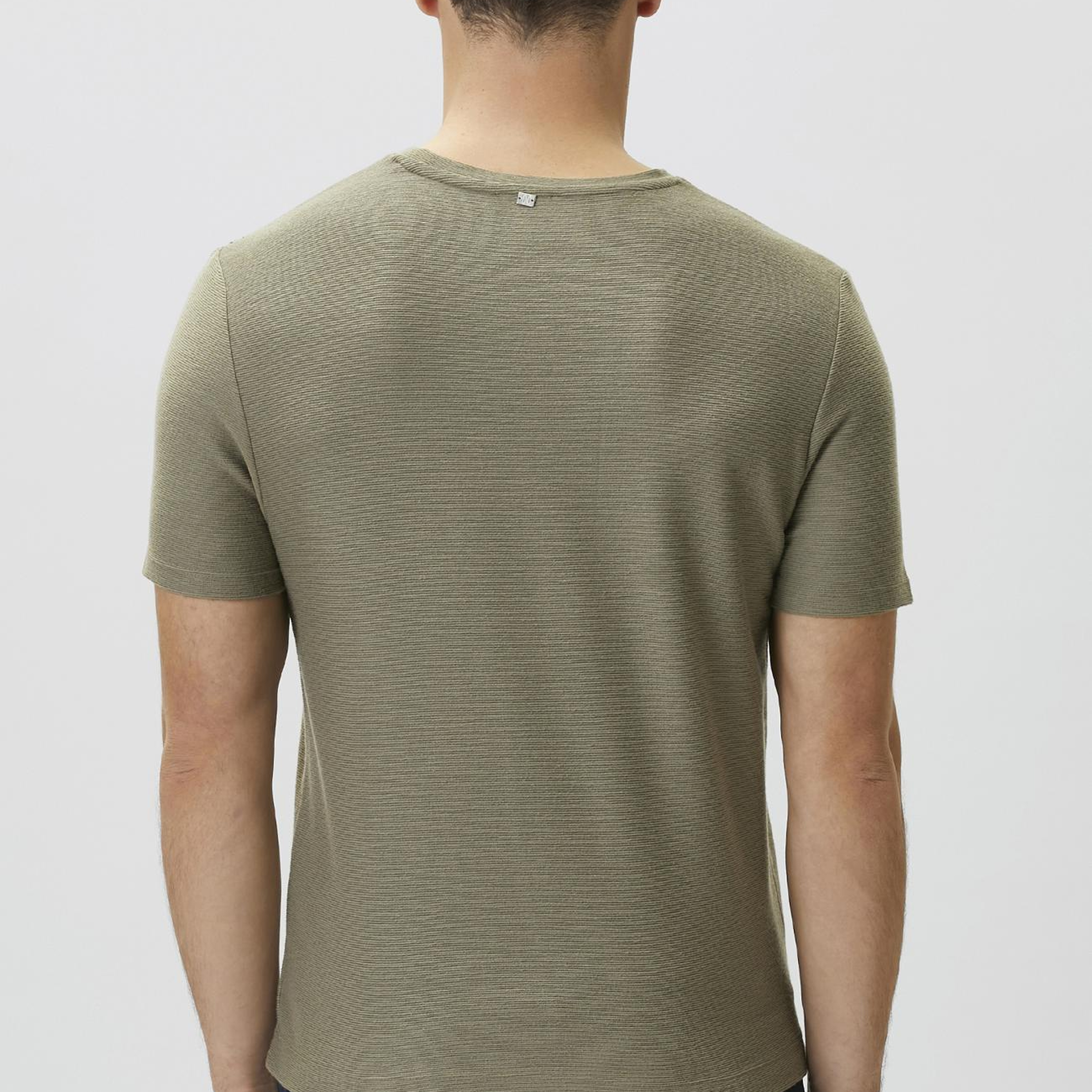 Network Erkek Haki Jakarlı T-shirt