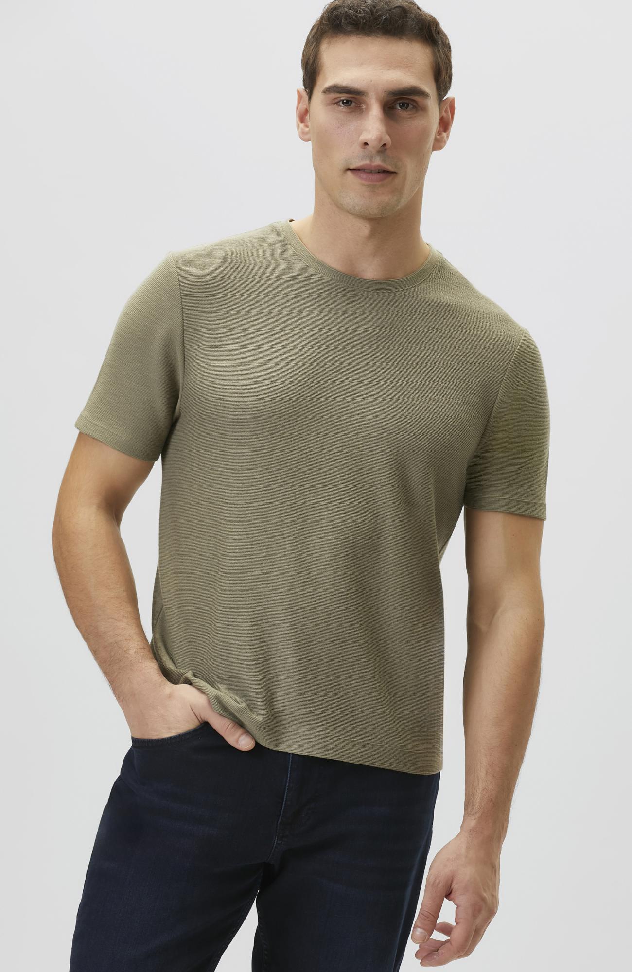 Network Erkek Haki Jakarlı T-shirt