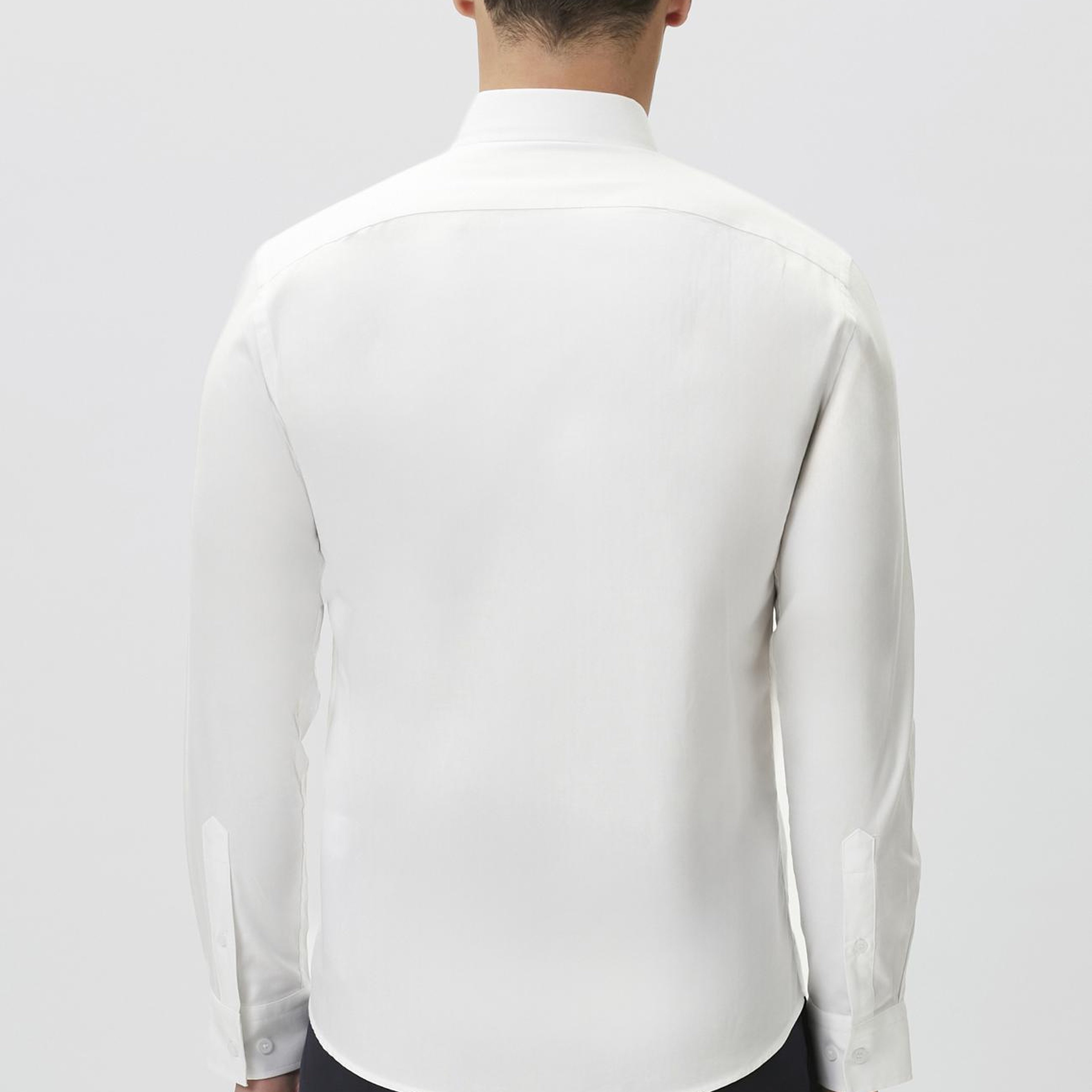 Network Erkek Slim Fit Beyaz Oxford Gömlek