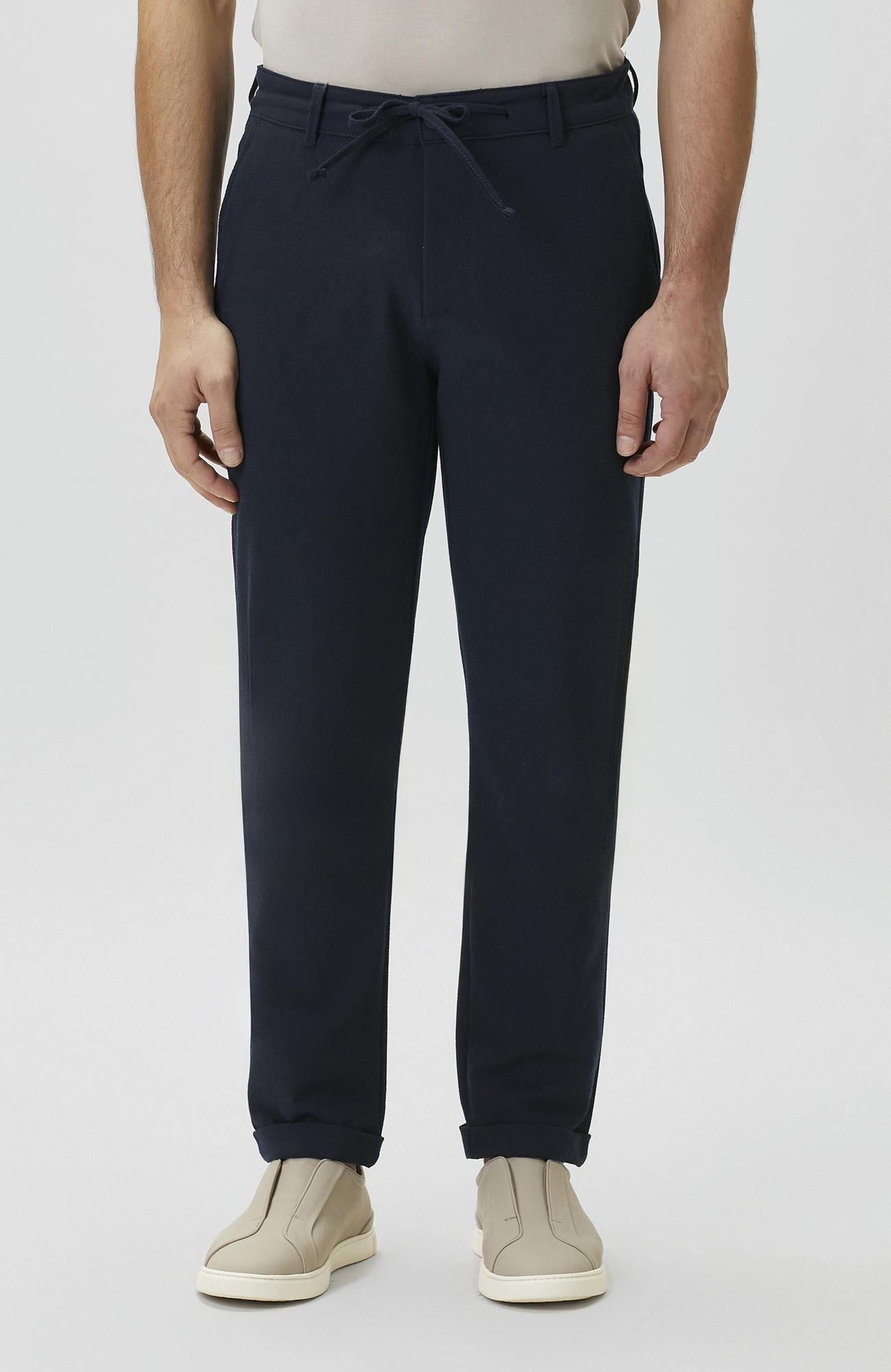 Network Erkek Jogger Fit Lacivert Gofreli Dokuma Pantolon