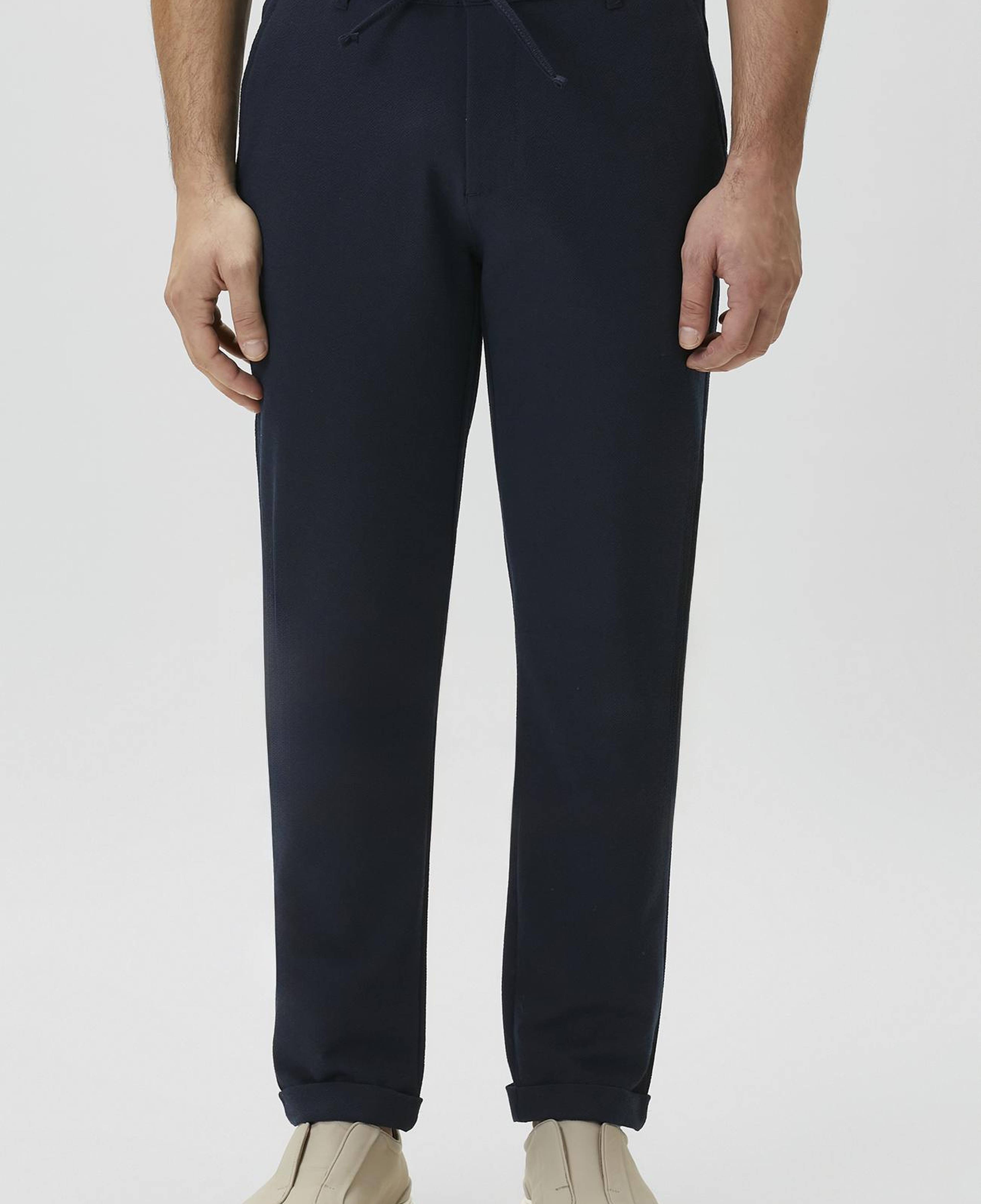 Network Erkek Jogger Fit Lacivert Gofreli Dokuma Pantolon