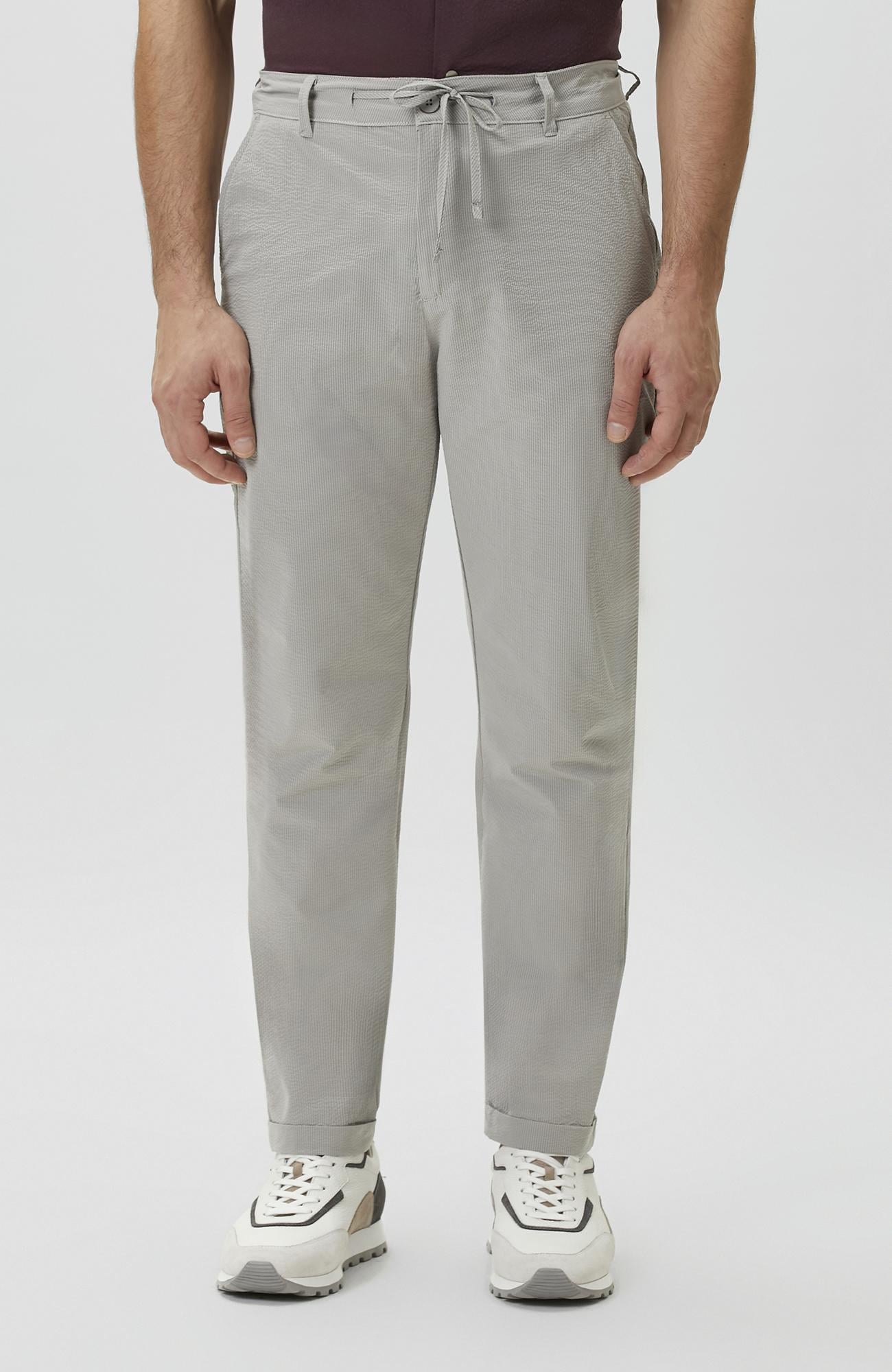 Network Erkek Jogger Fit Beli Lastikli Çizgili Gofreli Pantolon