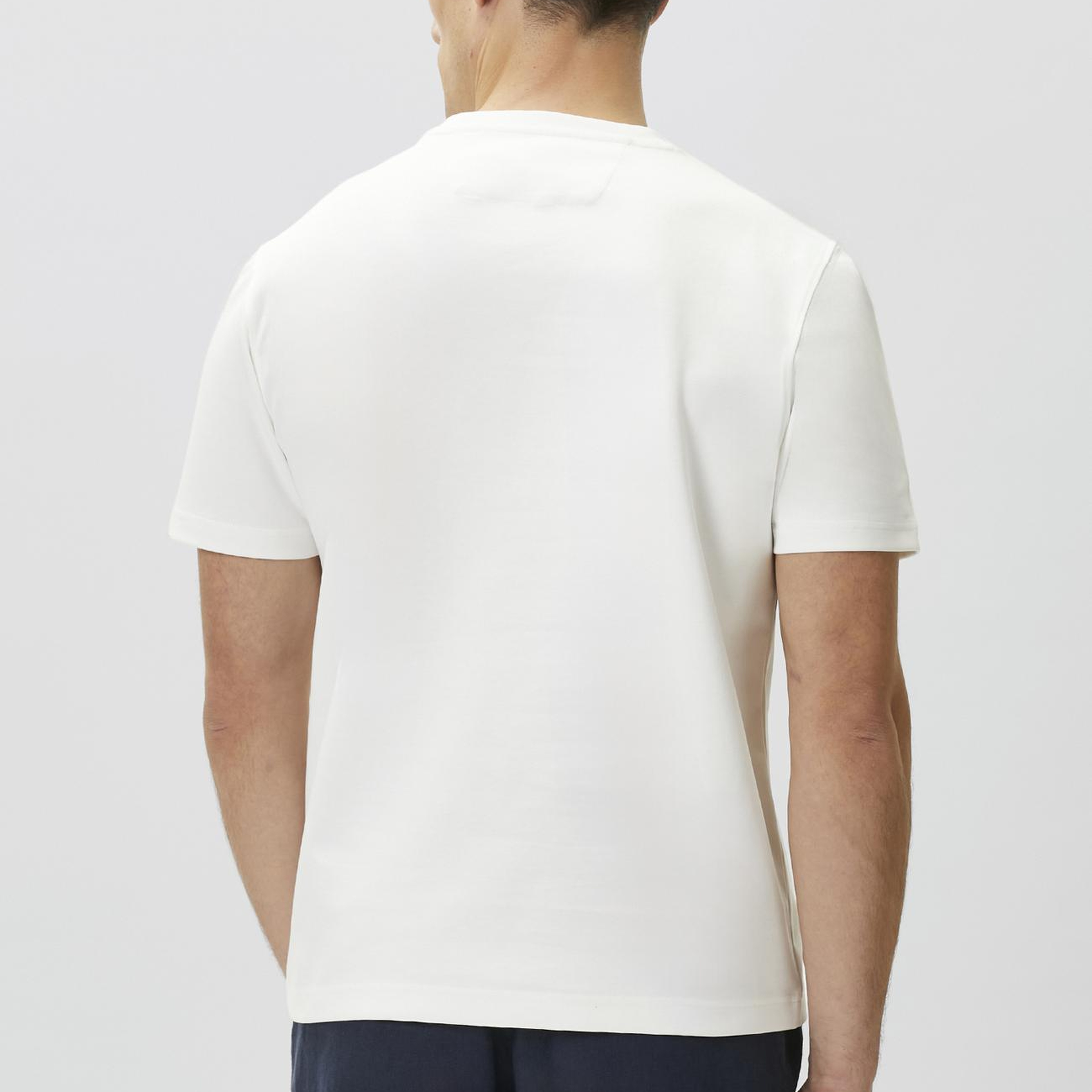 Network Erkek Beyaz Nakışlı T-shirt