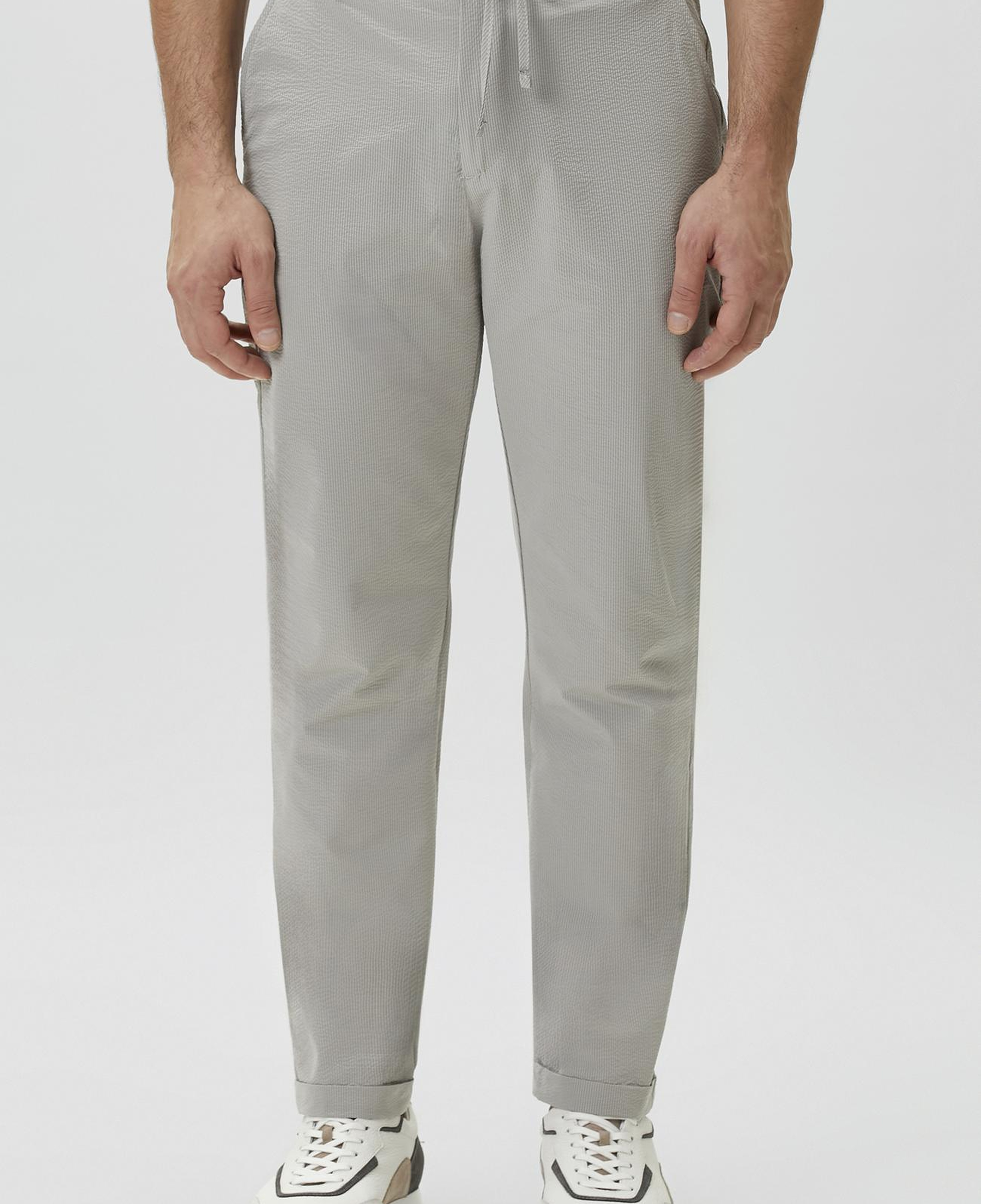 Network Erkek Jogger Fit Beli Lastikli Çizgili Gofreli Pantolon