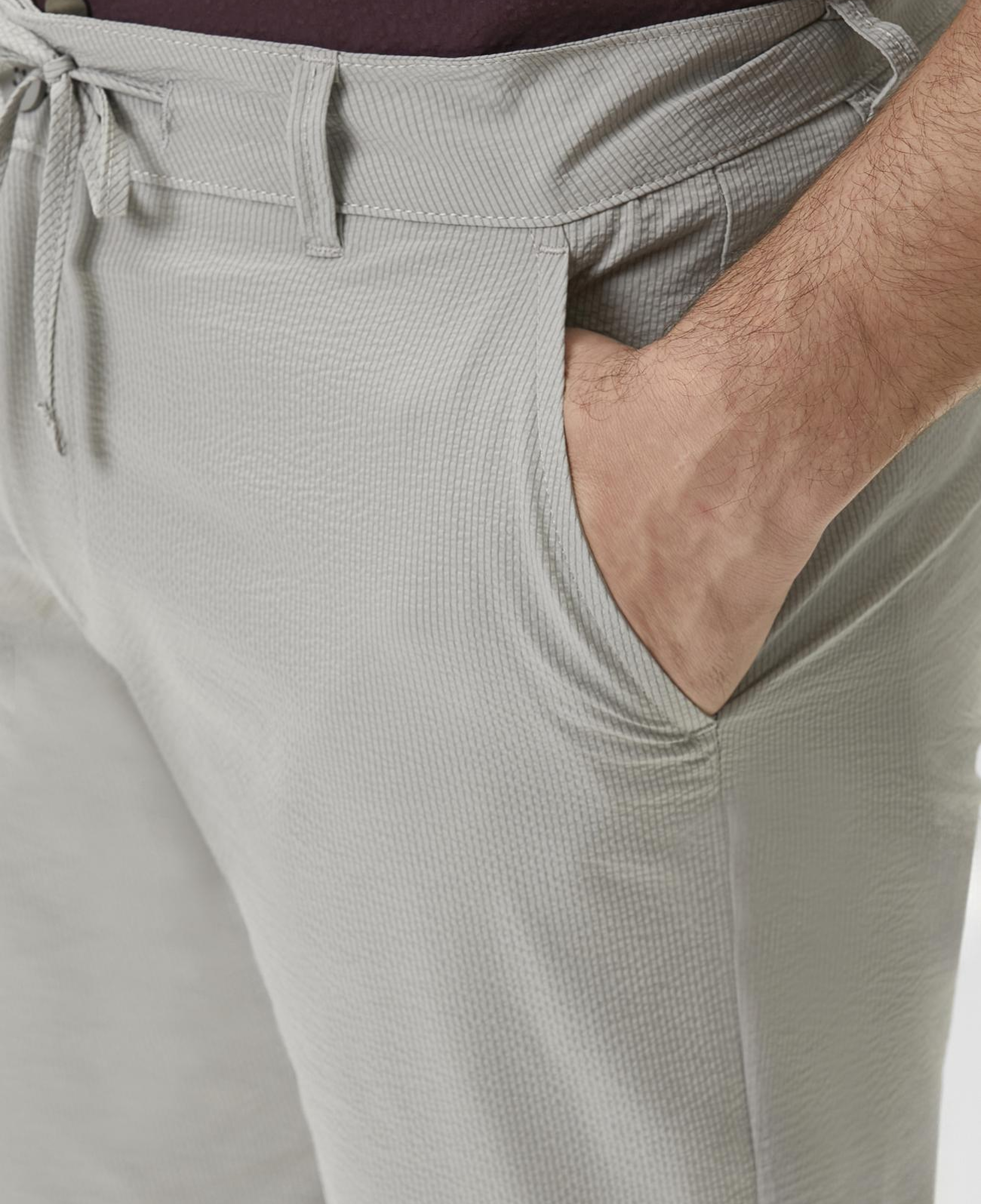 Network Erkek Jogger Fit Beli Lastikli Çizgili Gofreli Pantolon